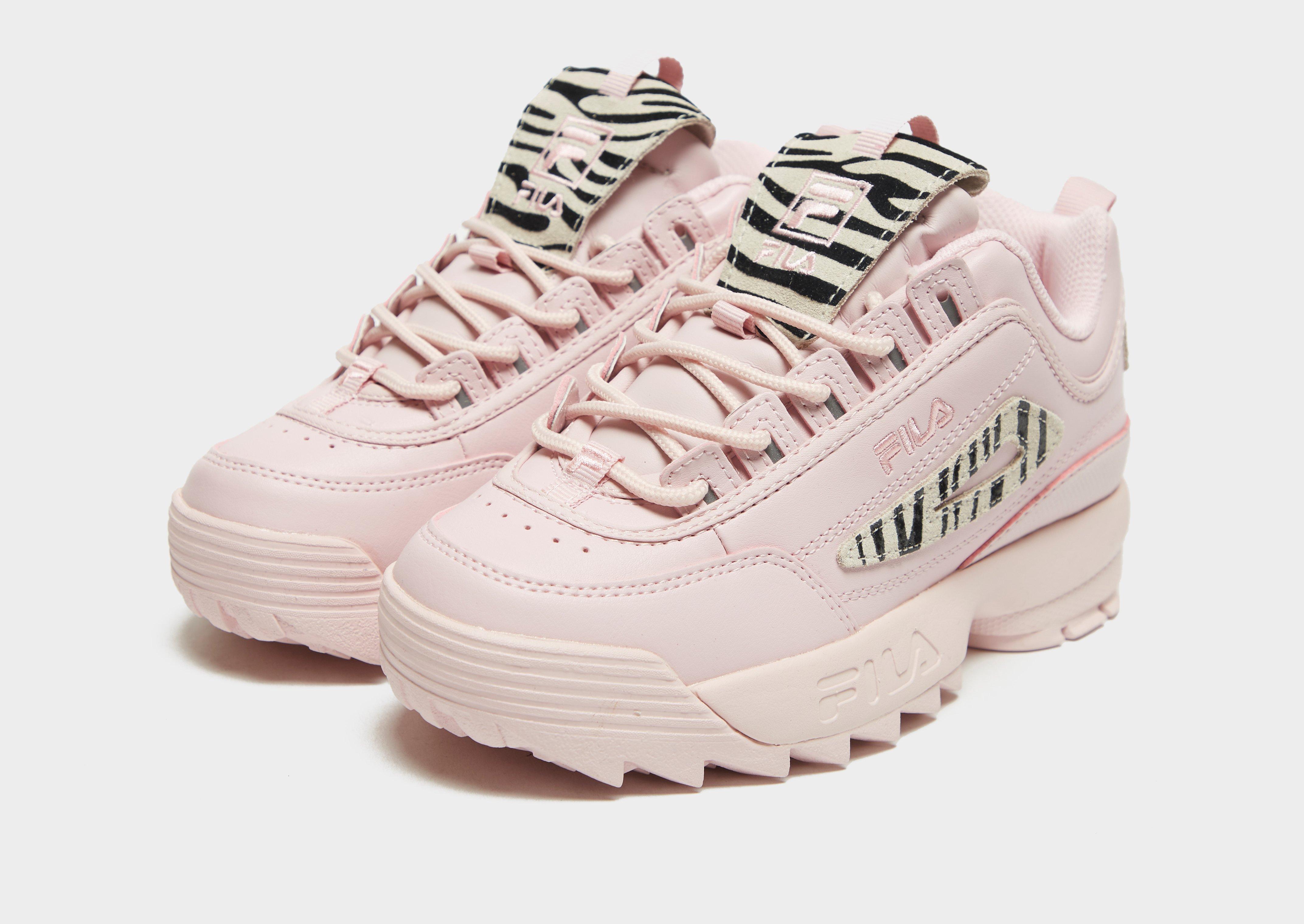 jd pink fila trainers