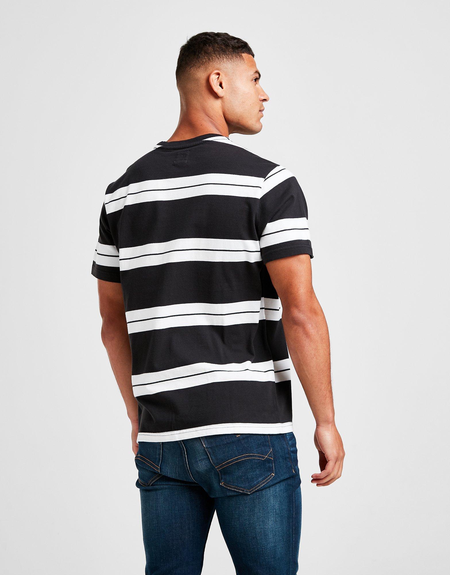 levi's black and white striped t shirt