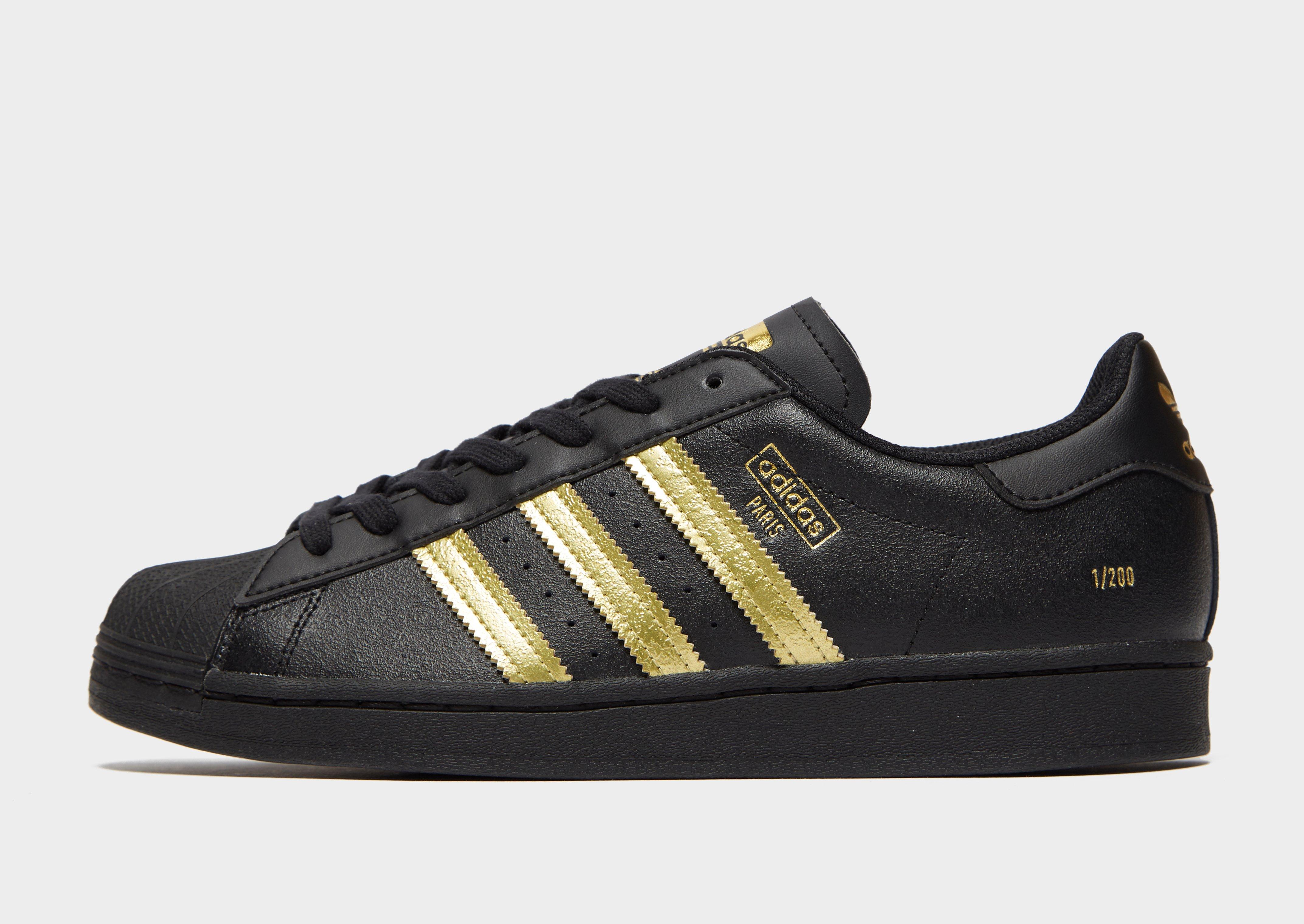 adidas superstar femme noir et doré