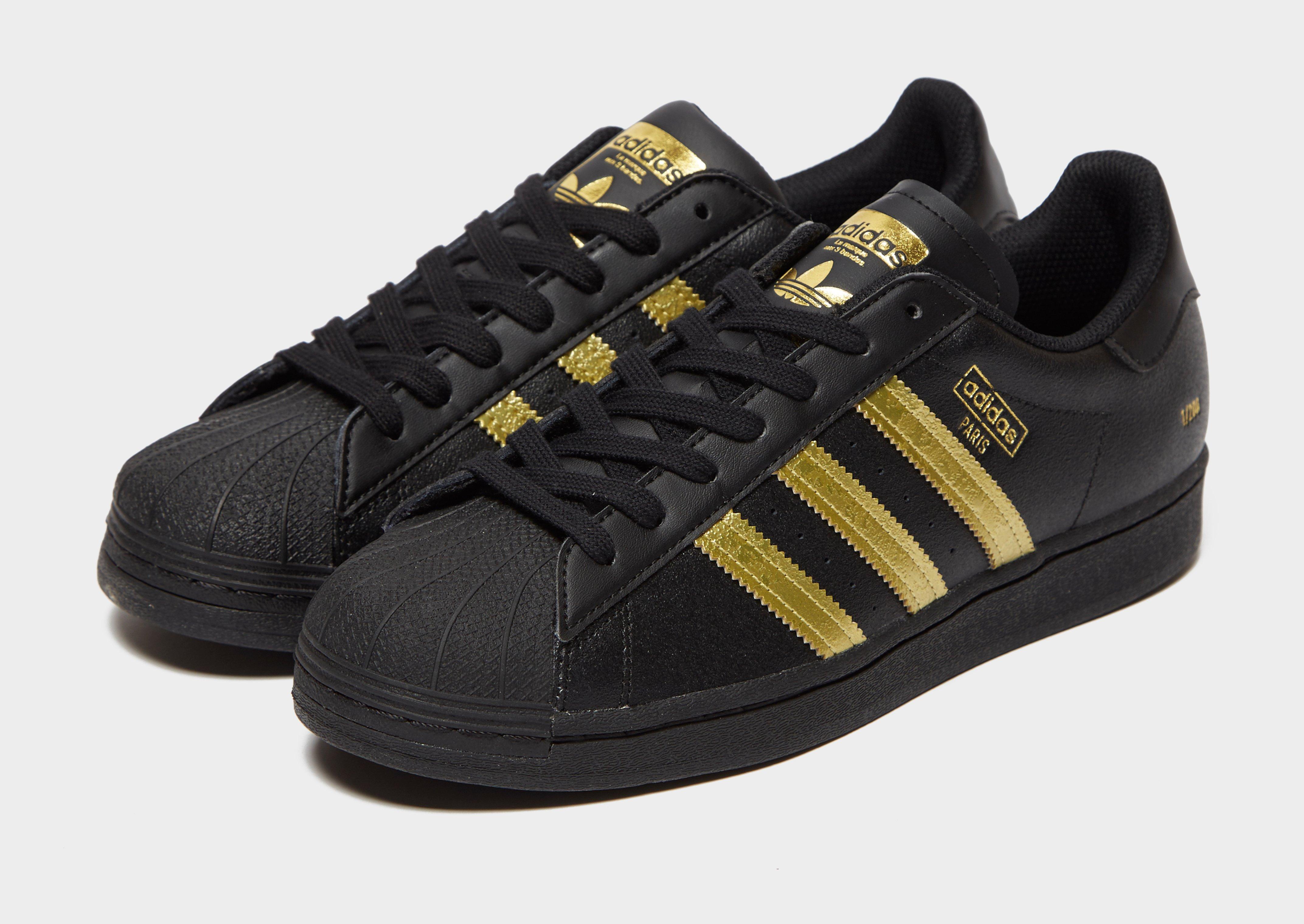 adidas superstar femme noir et doré