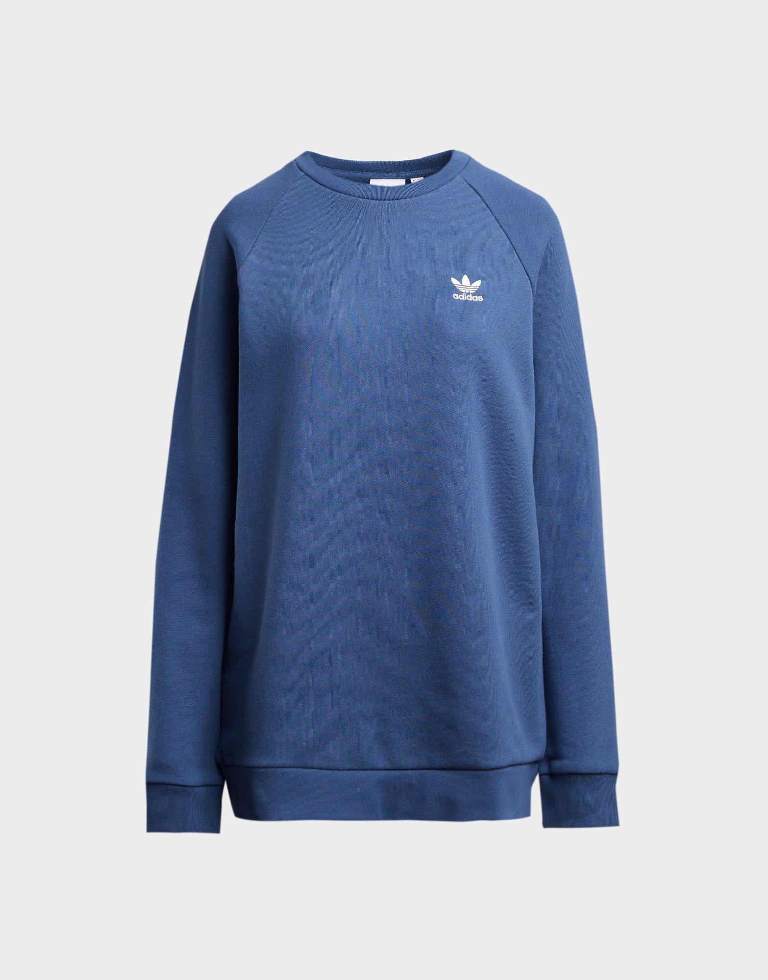 adidas blue sweatshirt womens