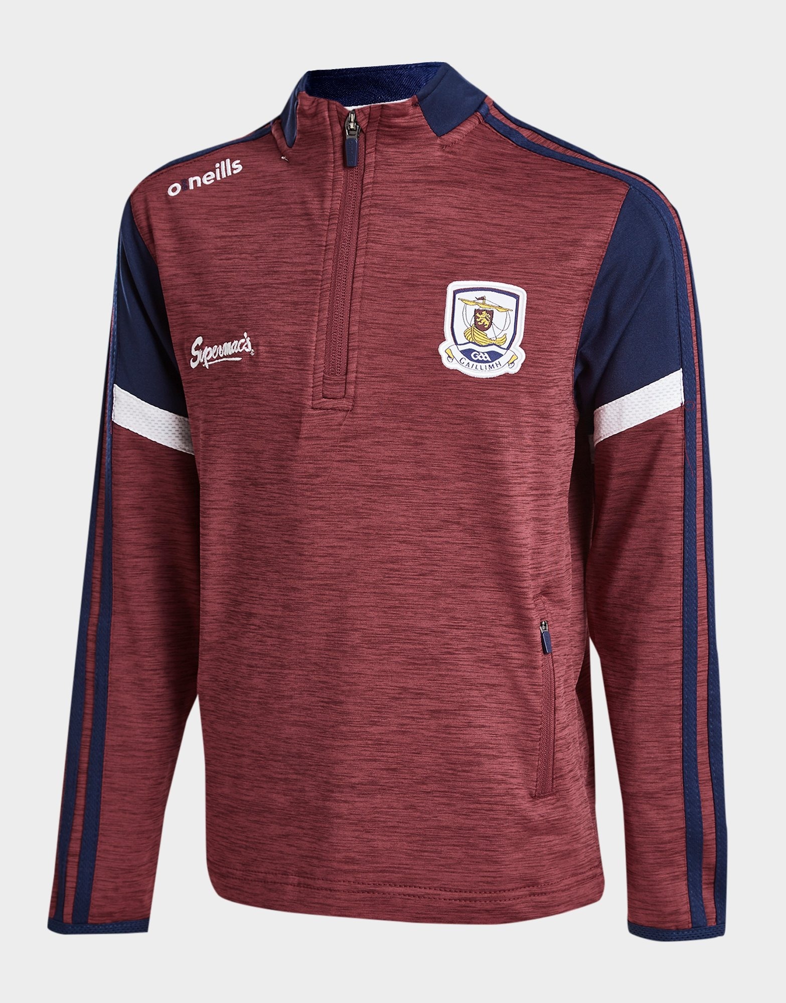 Red O'Neills Galway GAA Portland 1/2 Zip Top Junior JD Sports NZ