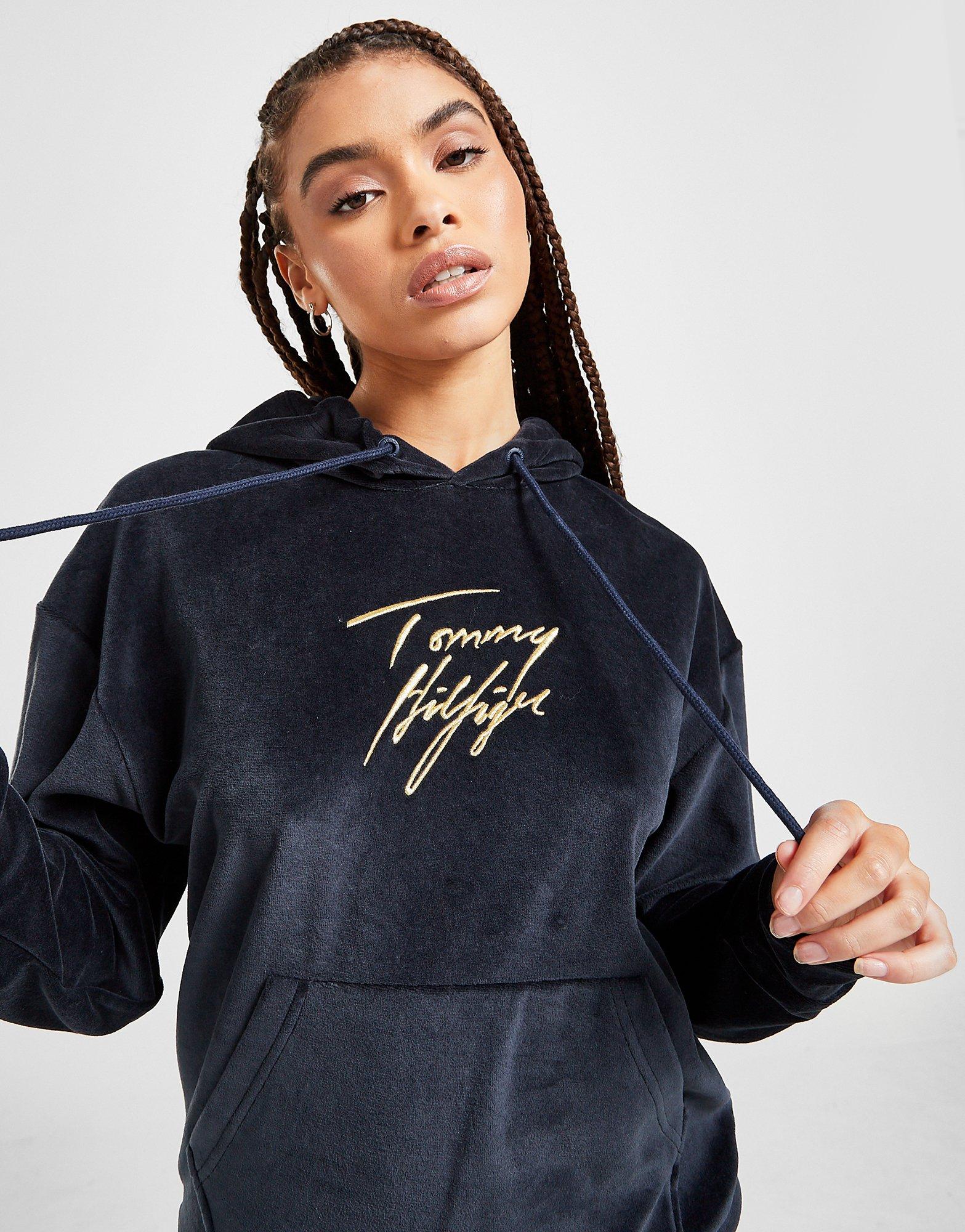 Tommy Hilfiger Embroidered Velour Hoodie