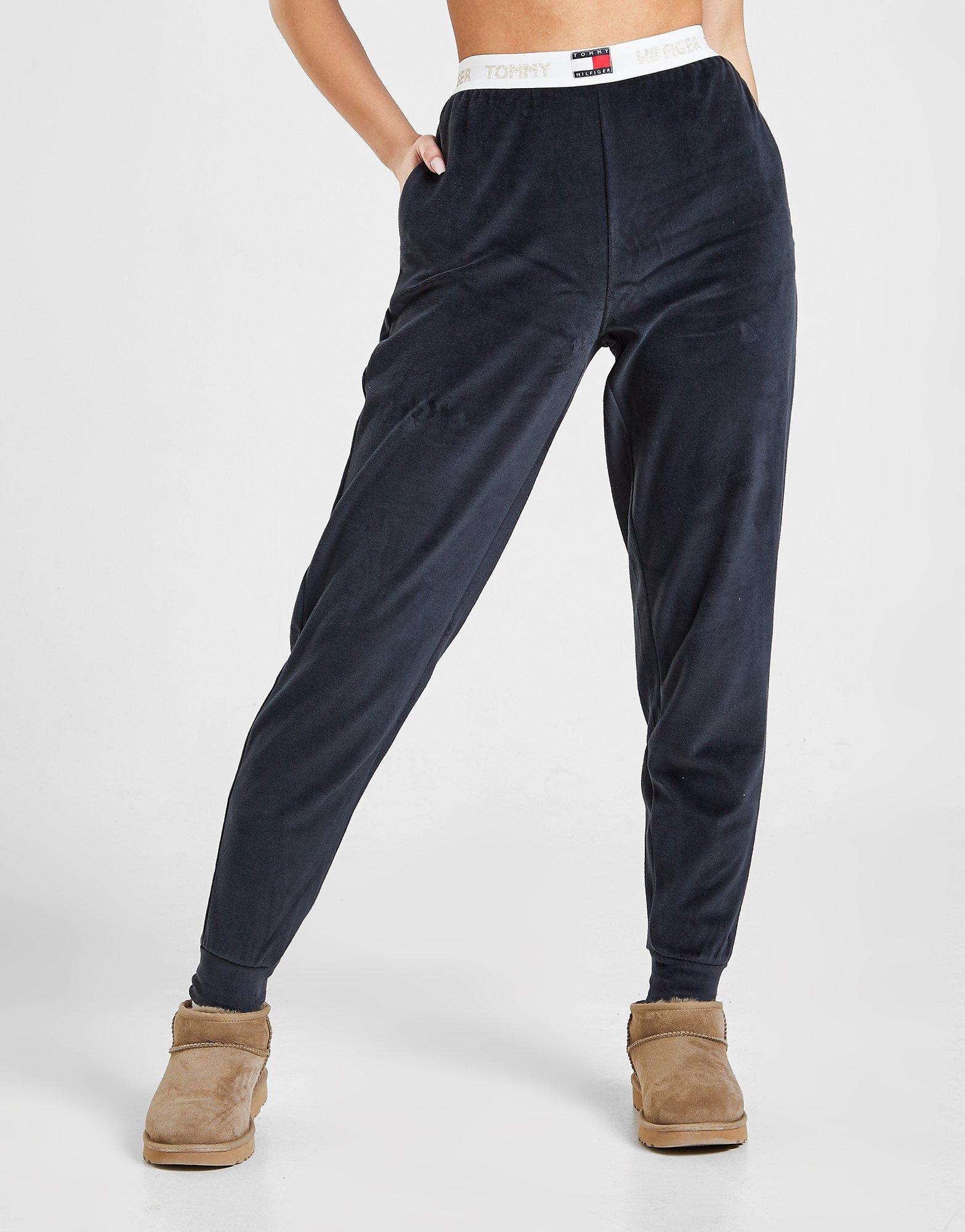 tommy hilfiger velour jogger pants