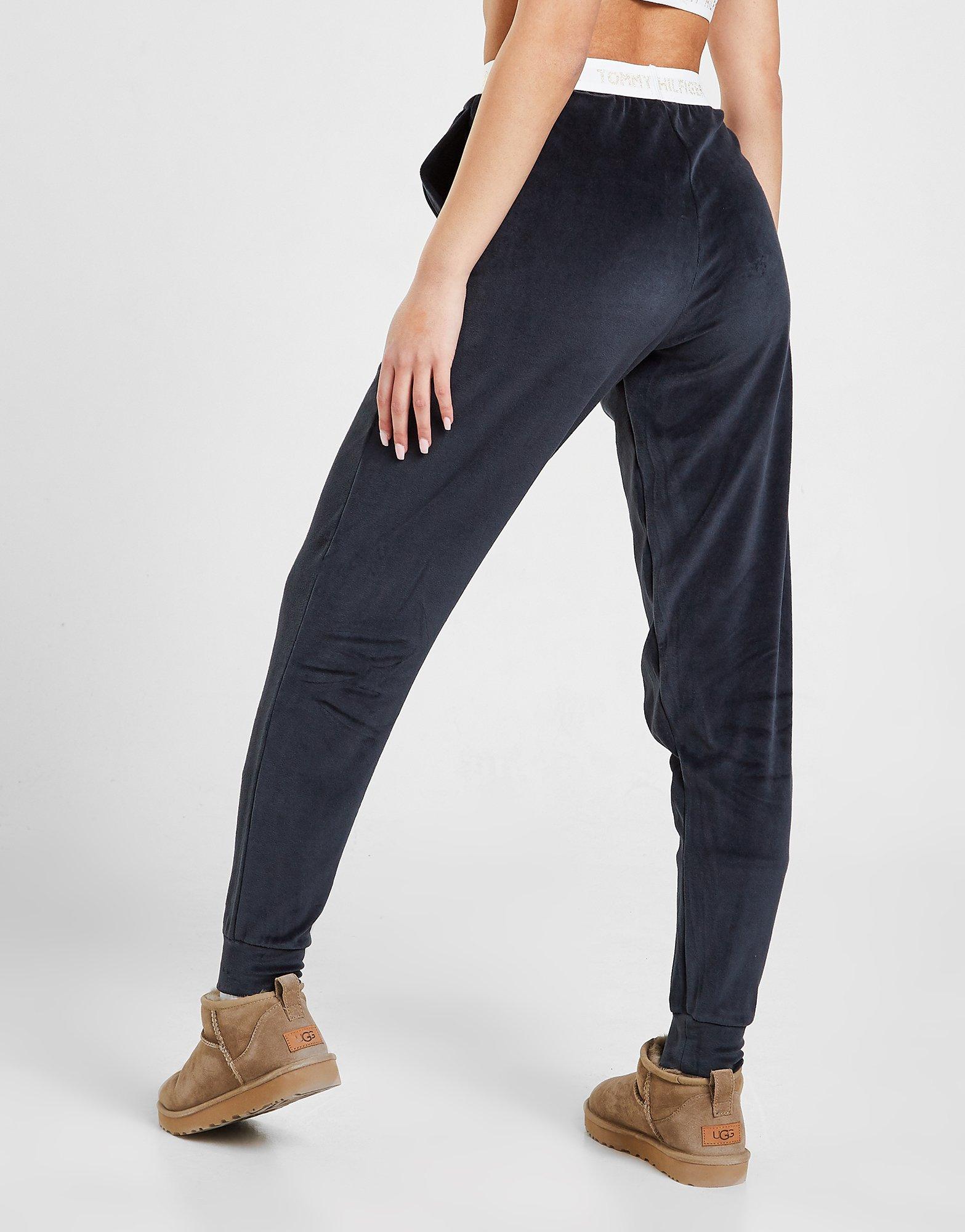 tommy hilfiger velour jogger pants