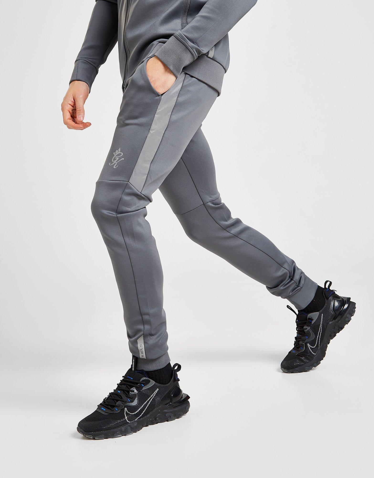 gym king grey tracksuit bottoms