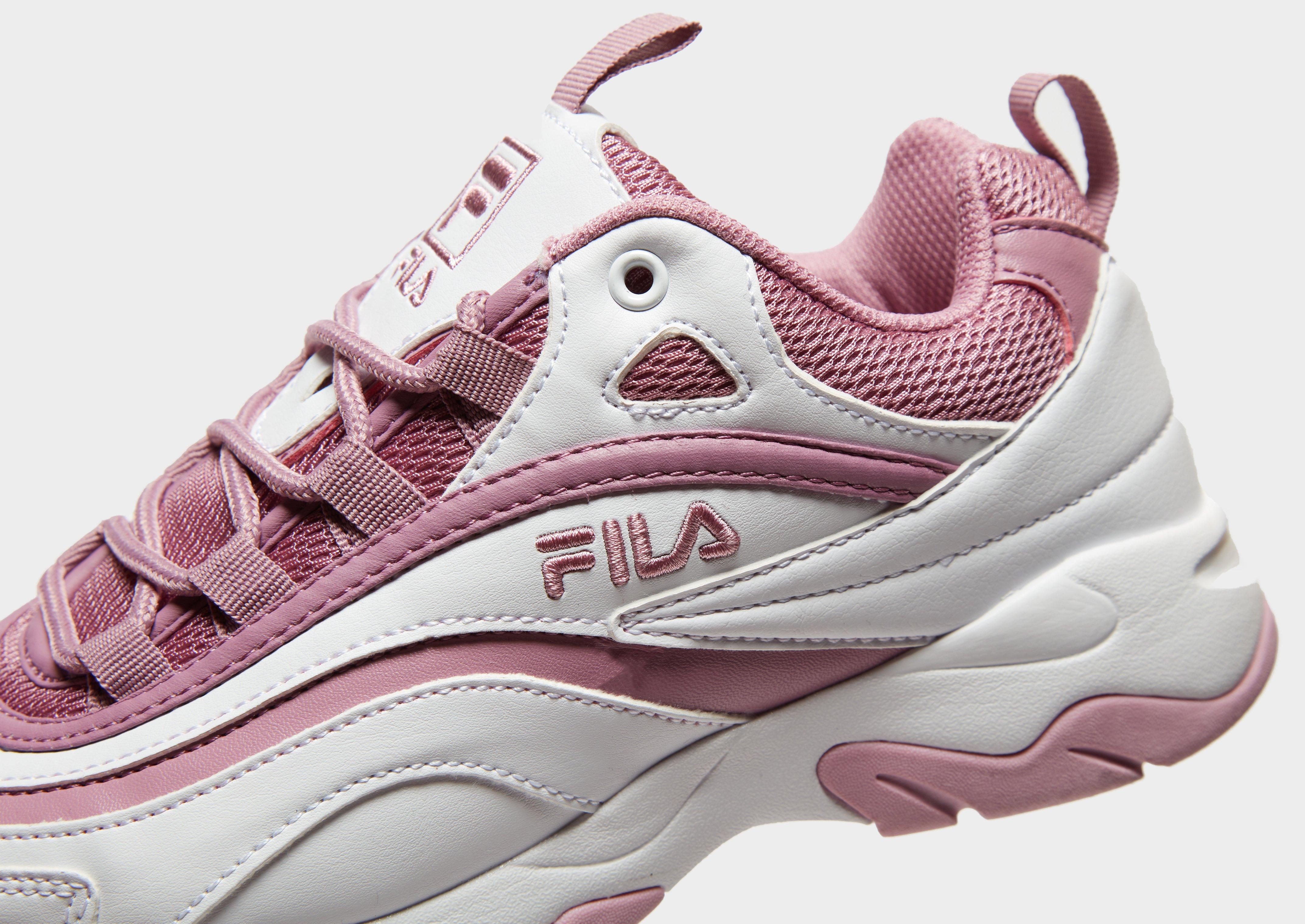 fila ray white pink