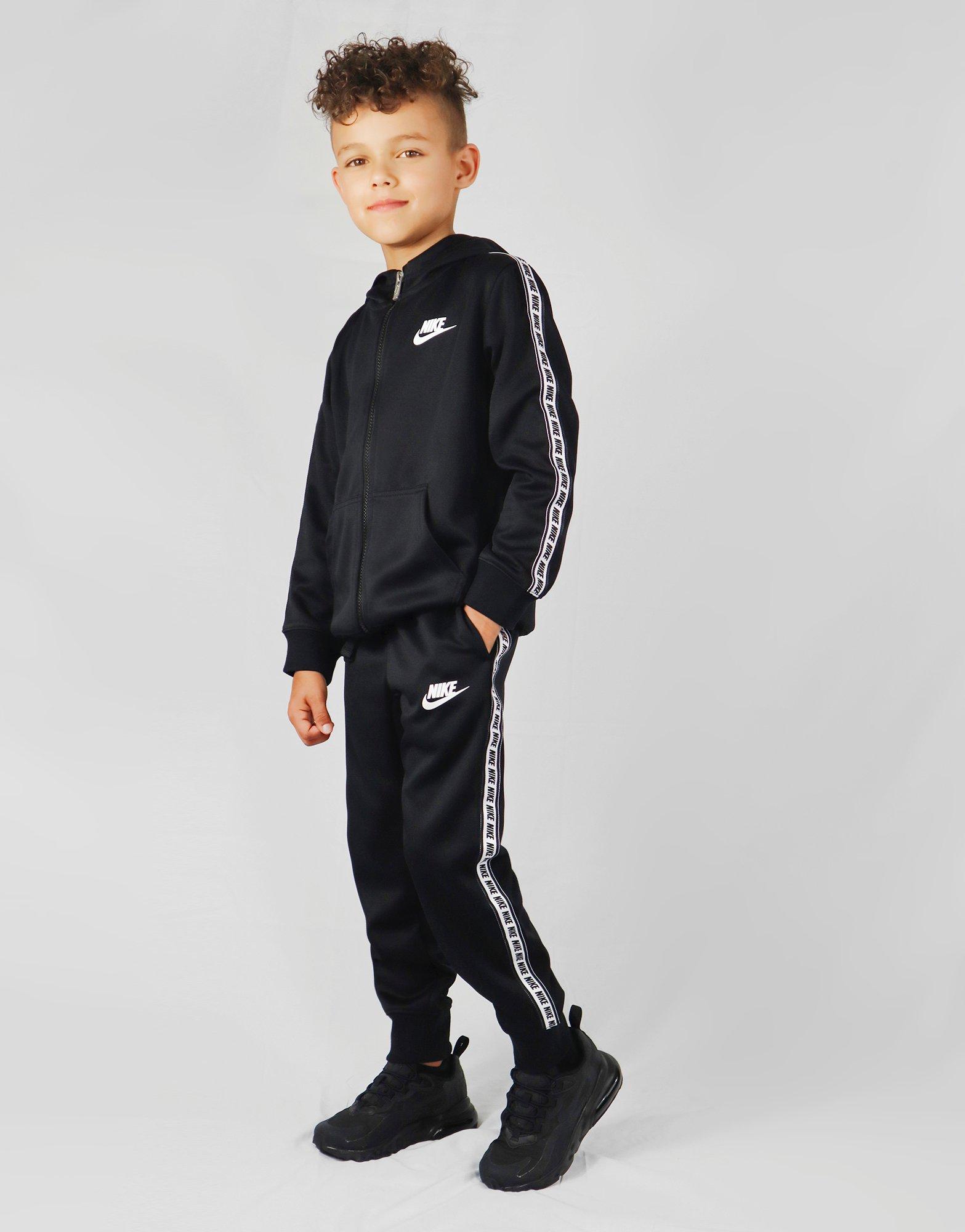 nike repeat tape poly full zip tracksuit children