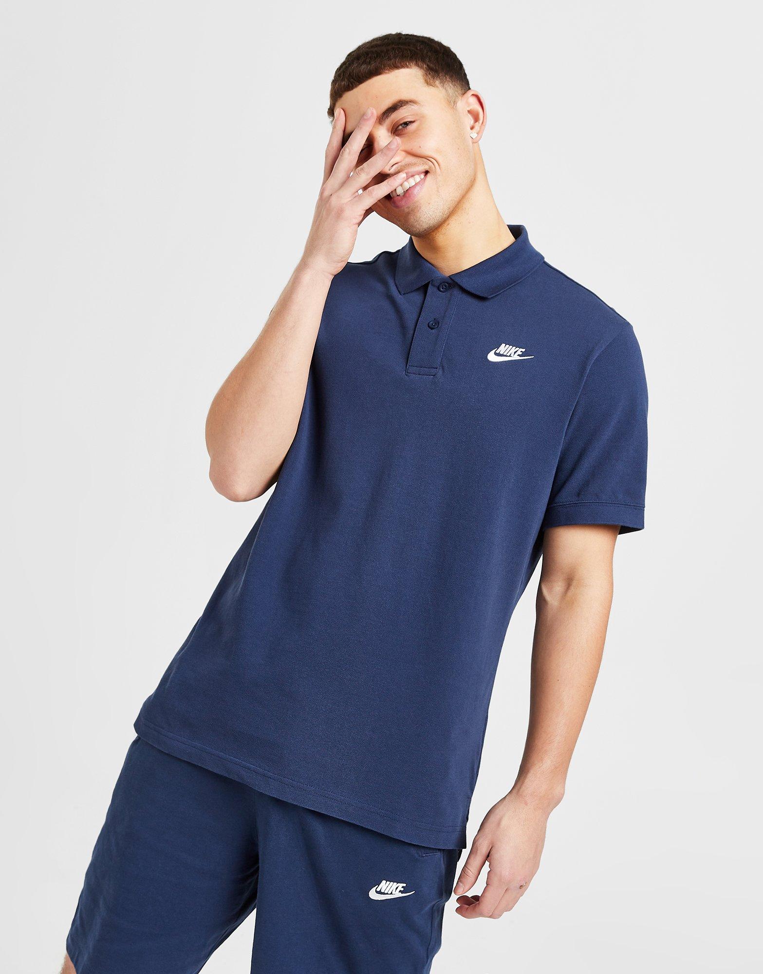 blue nike polo