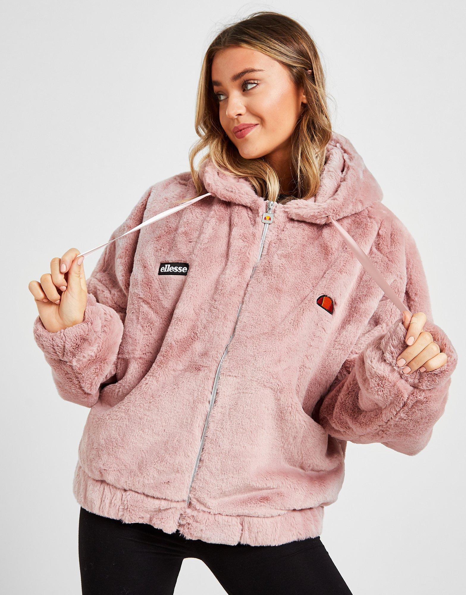Buy Pink Ellesse Faux Fur Full Zip Jacket
