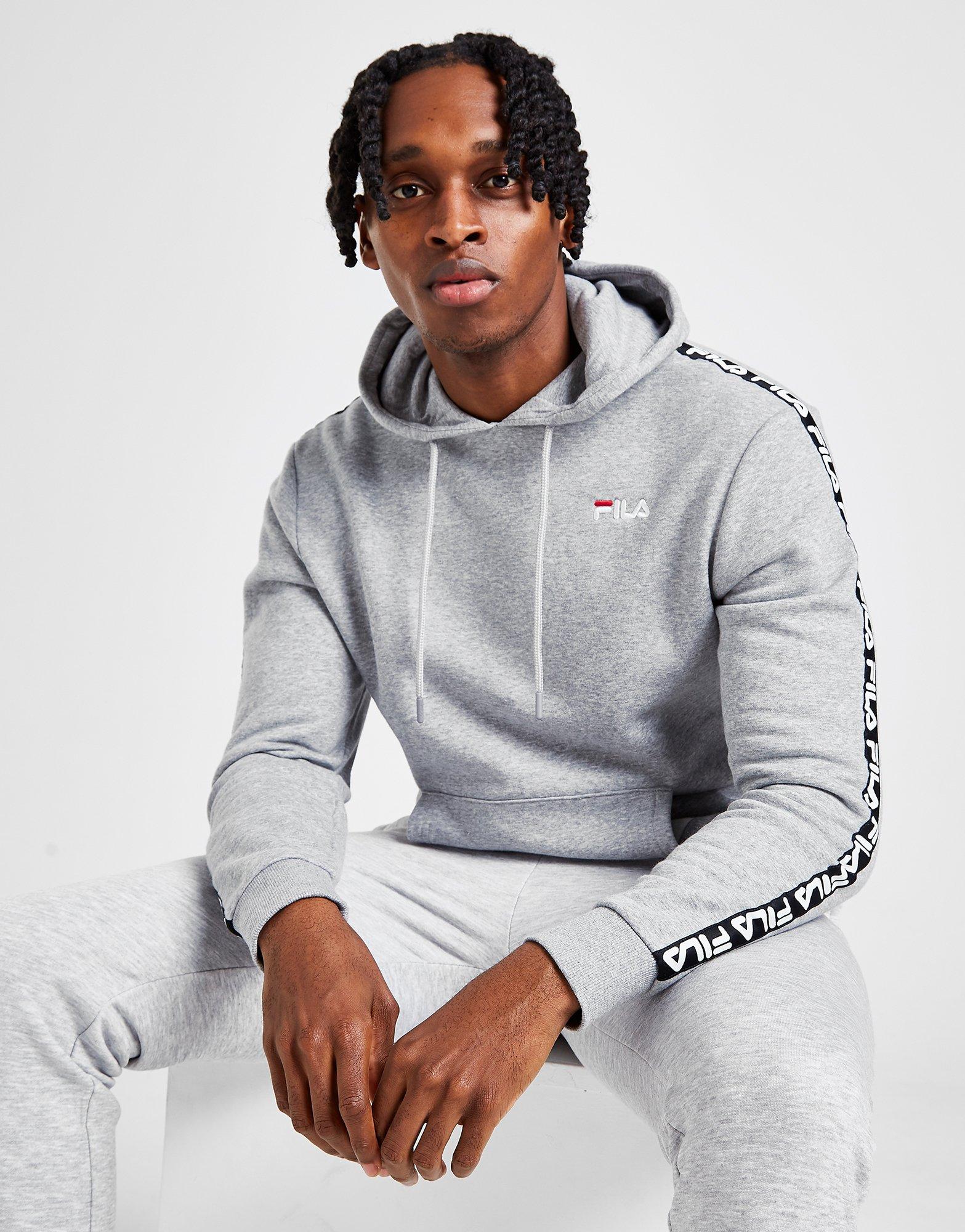 fila tape velour overhead hoodie