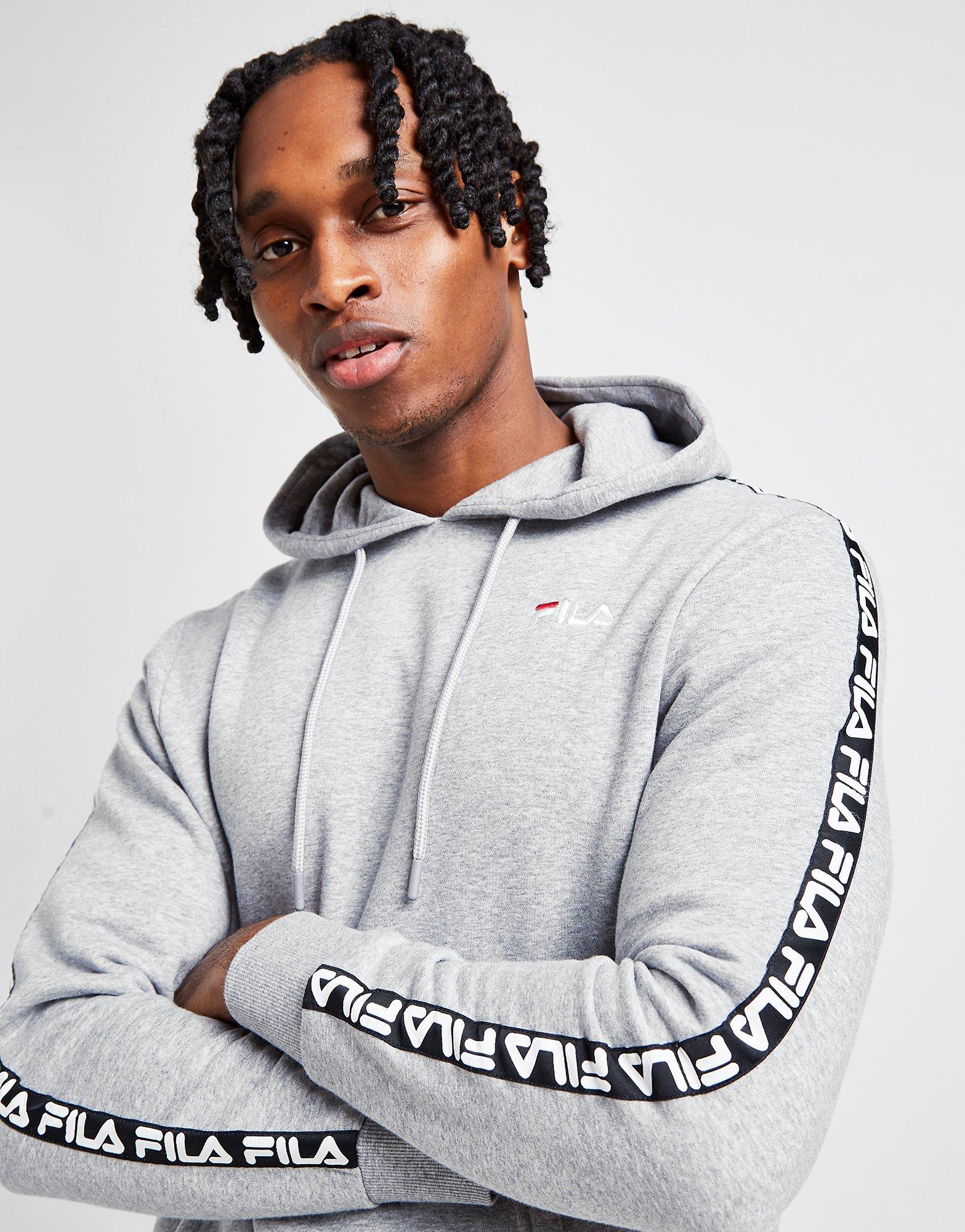 fila tape velour overhead hoodie