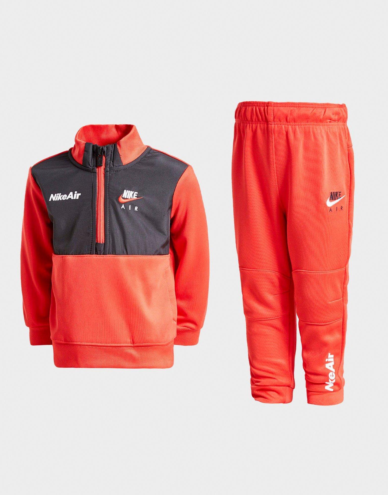 infant red nike tracksuit