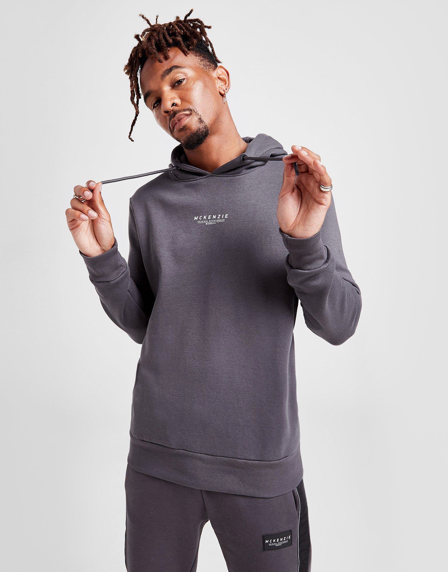 Grijs McKenzie Essential Overhead Hoodie Heren JD Sports