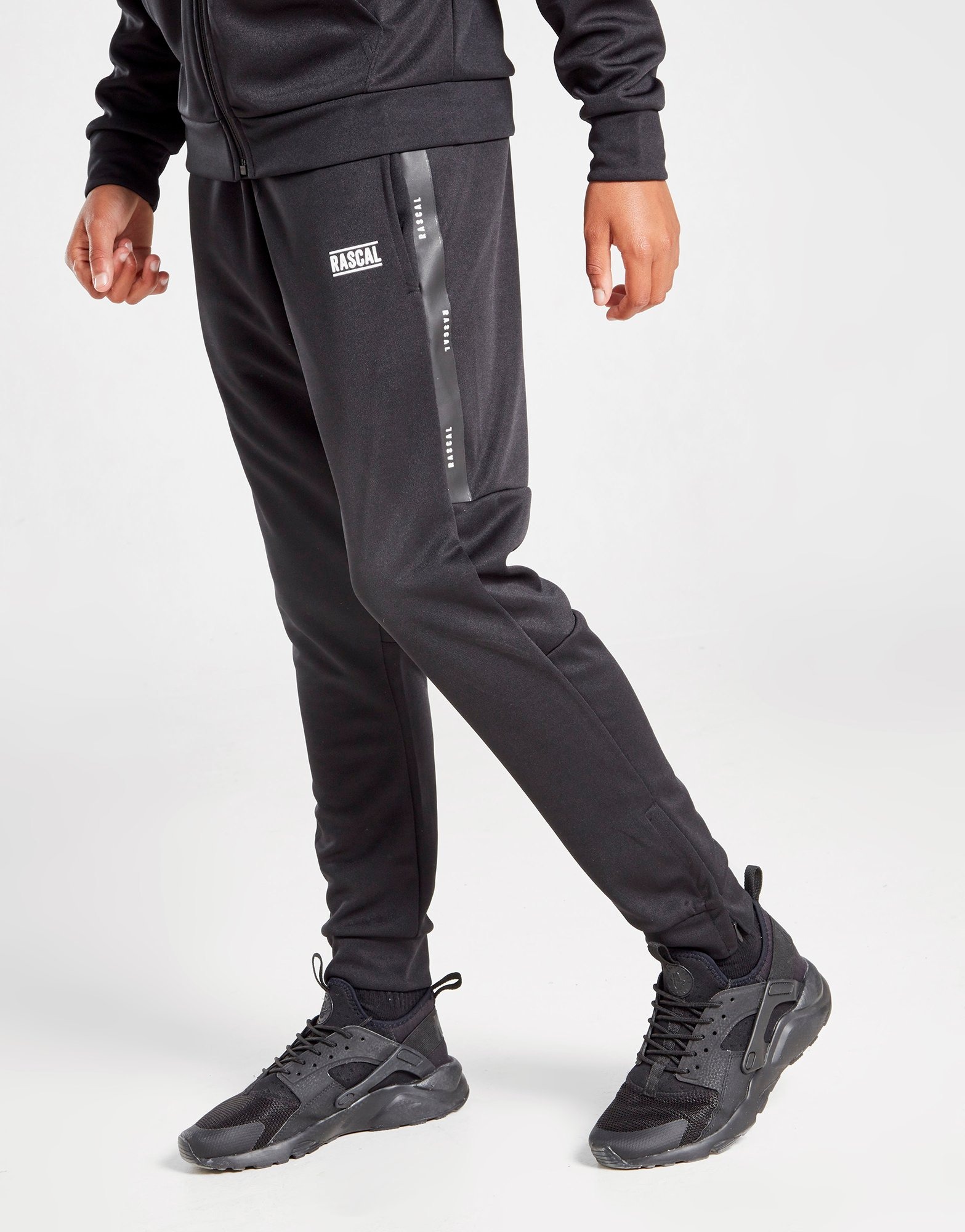 Buy Black Rascal Flection Tape Poly Track Pants Junior JD Sports JD
