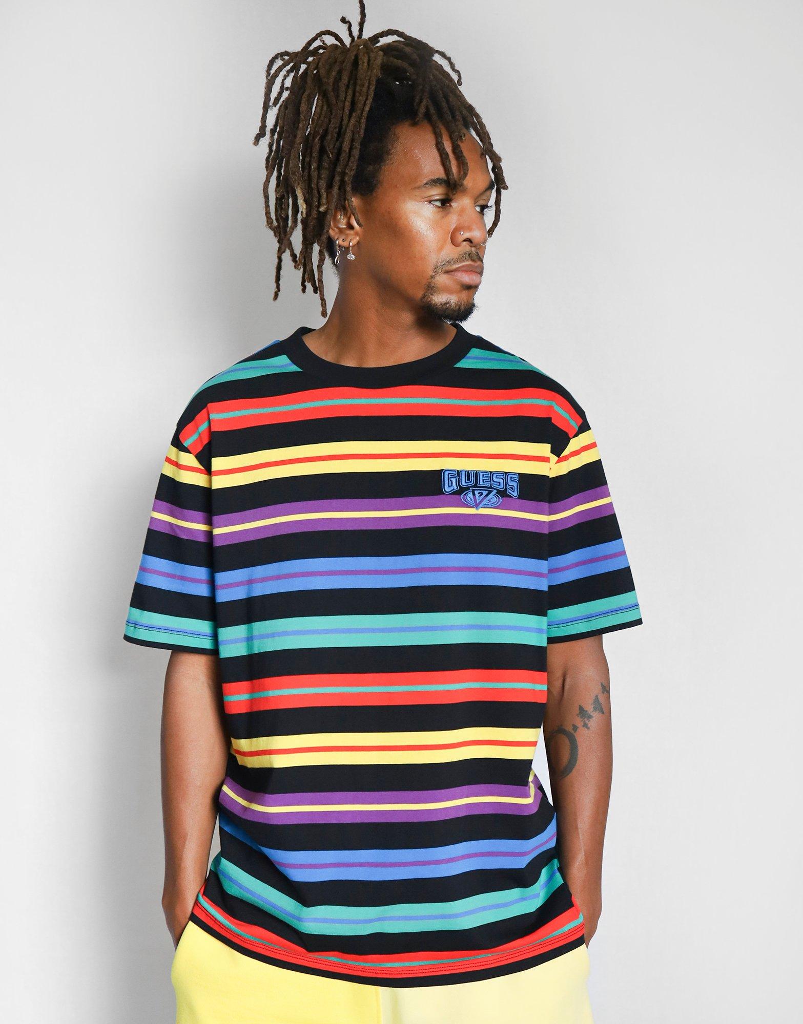 guess striped t shirt nz
