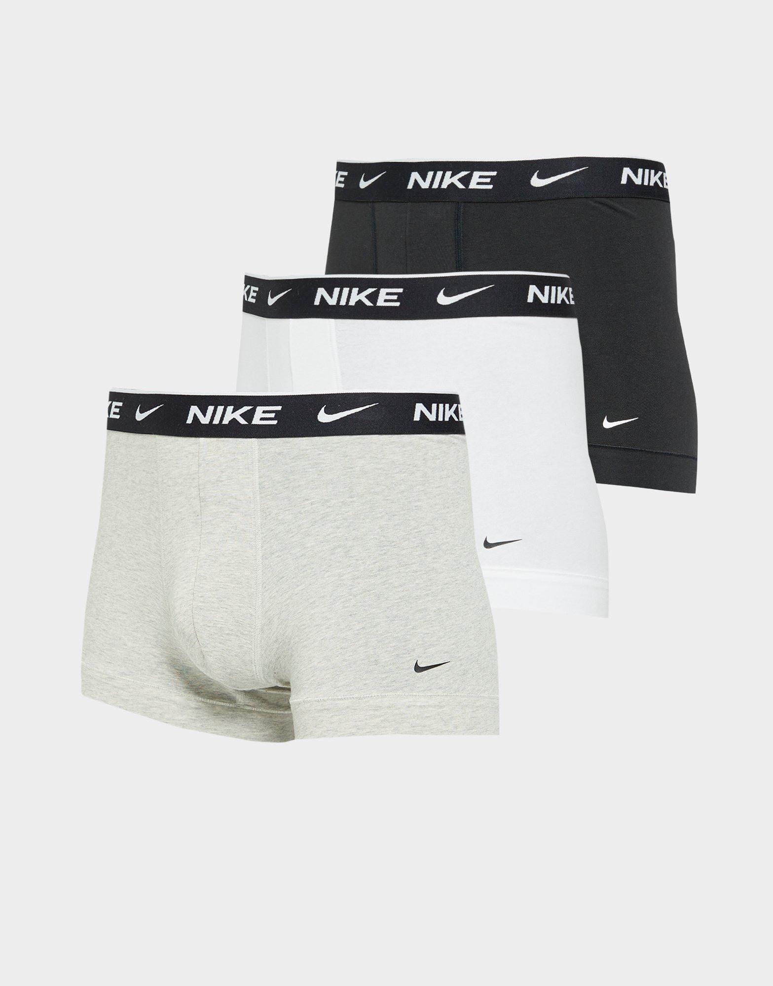 Nike Underwear Mens Size 2XL Everyday Cotton White Dri-Fit Trunk Boxer Brief