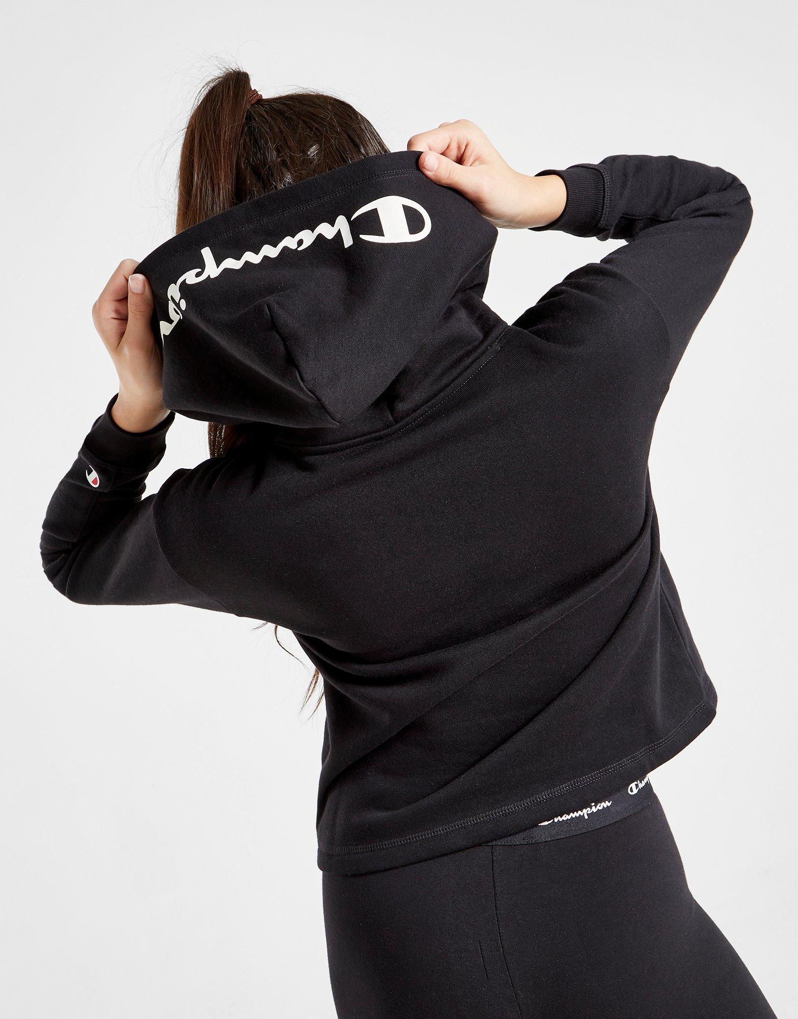 girls black champion hoodie