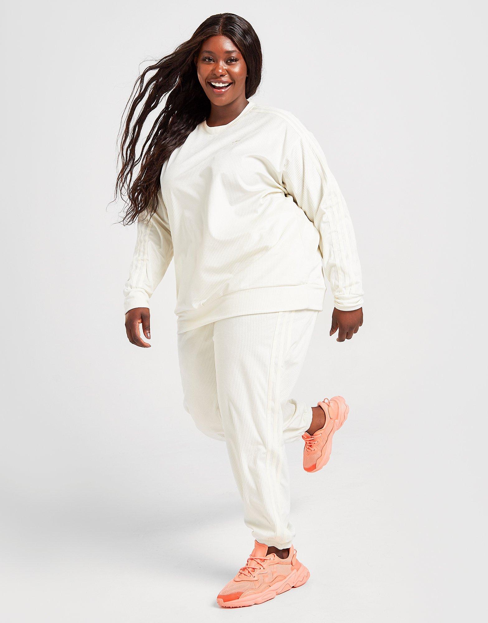 plus size white joggers