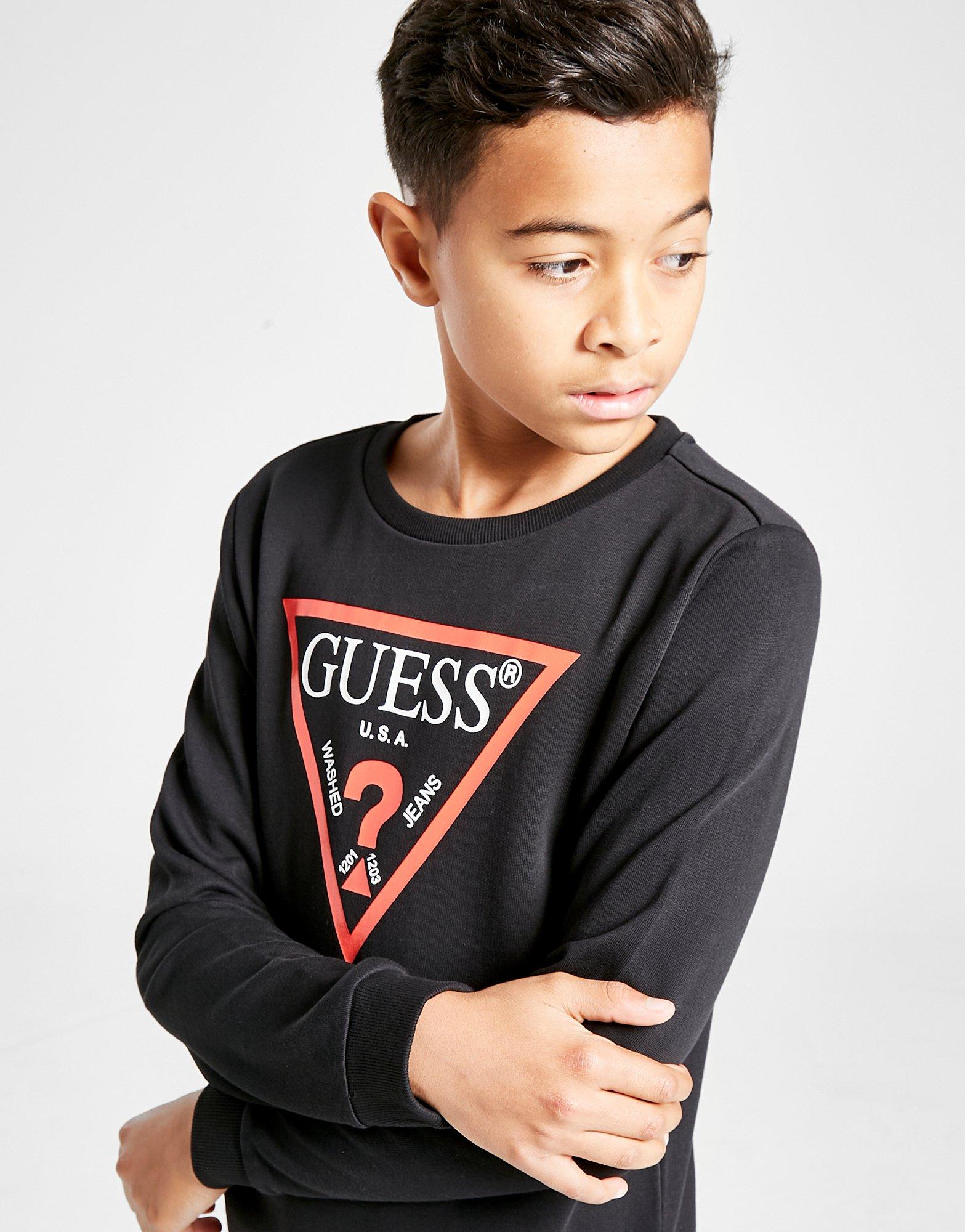 guess triangle logo sweatshirt
