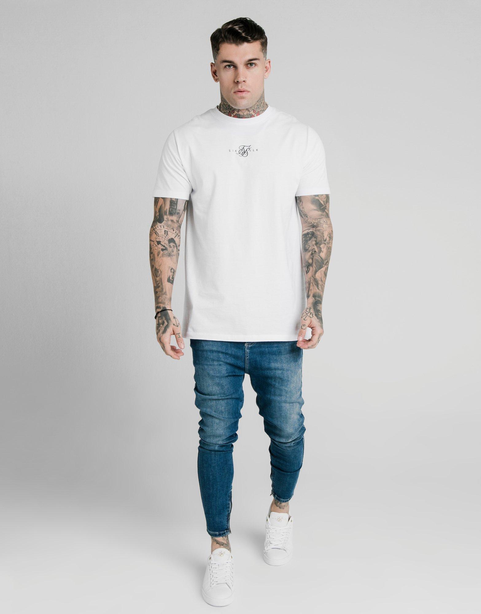 siksilk white jeans