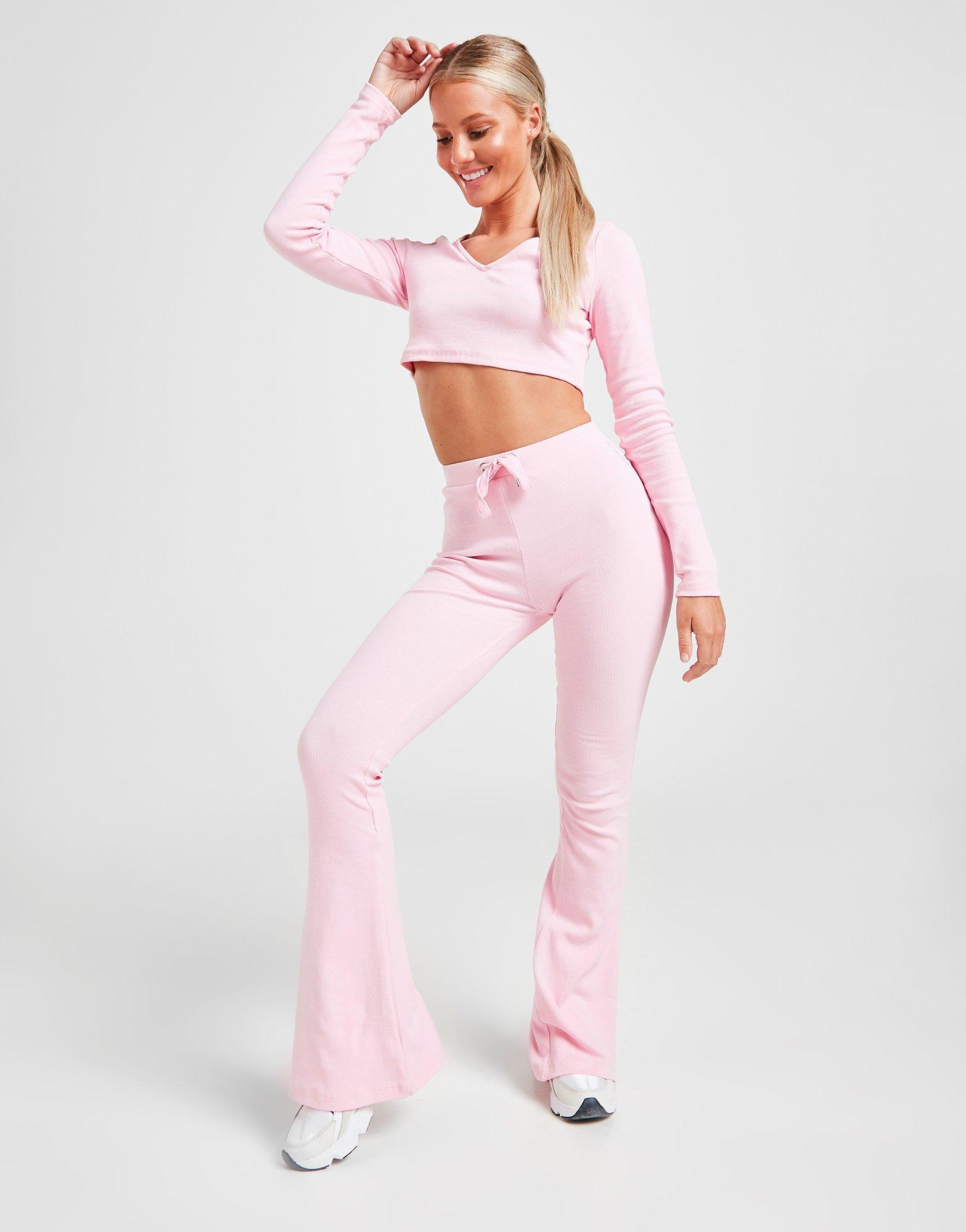 flare pants pink