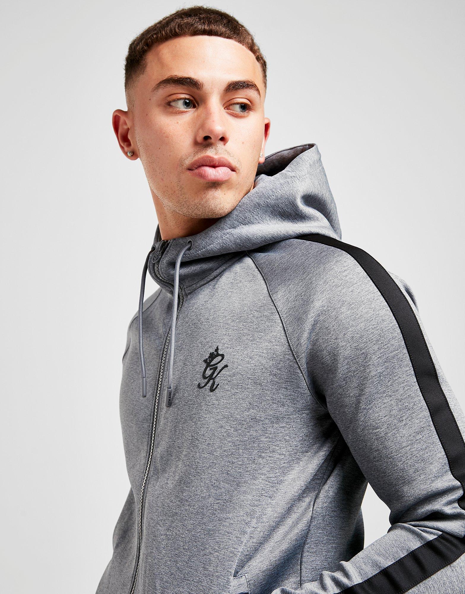 gym king zip through core fleece tracksuit