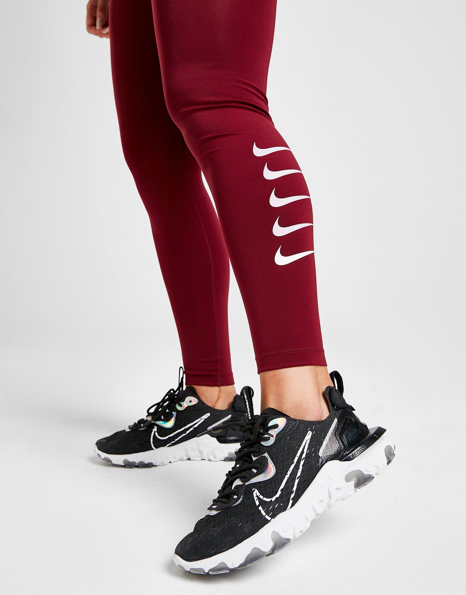 burgundy nike tights