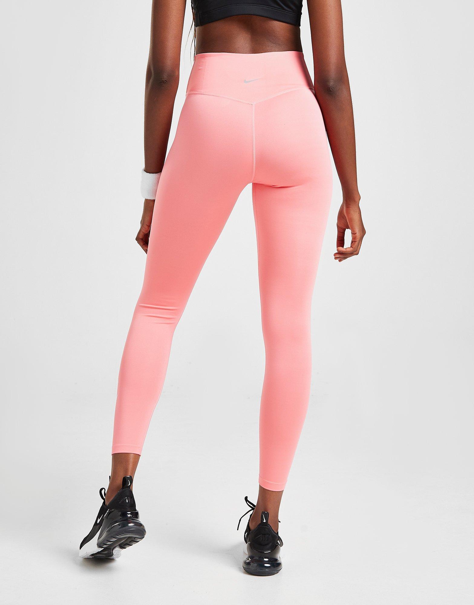 pink nike swoosh leggings