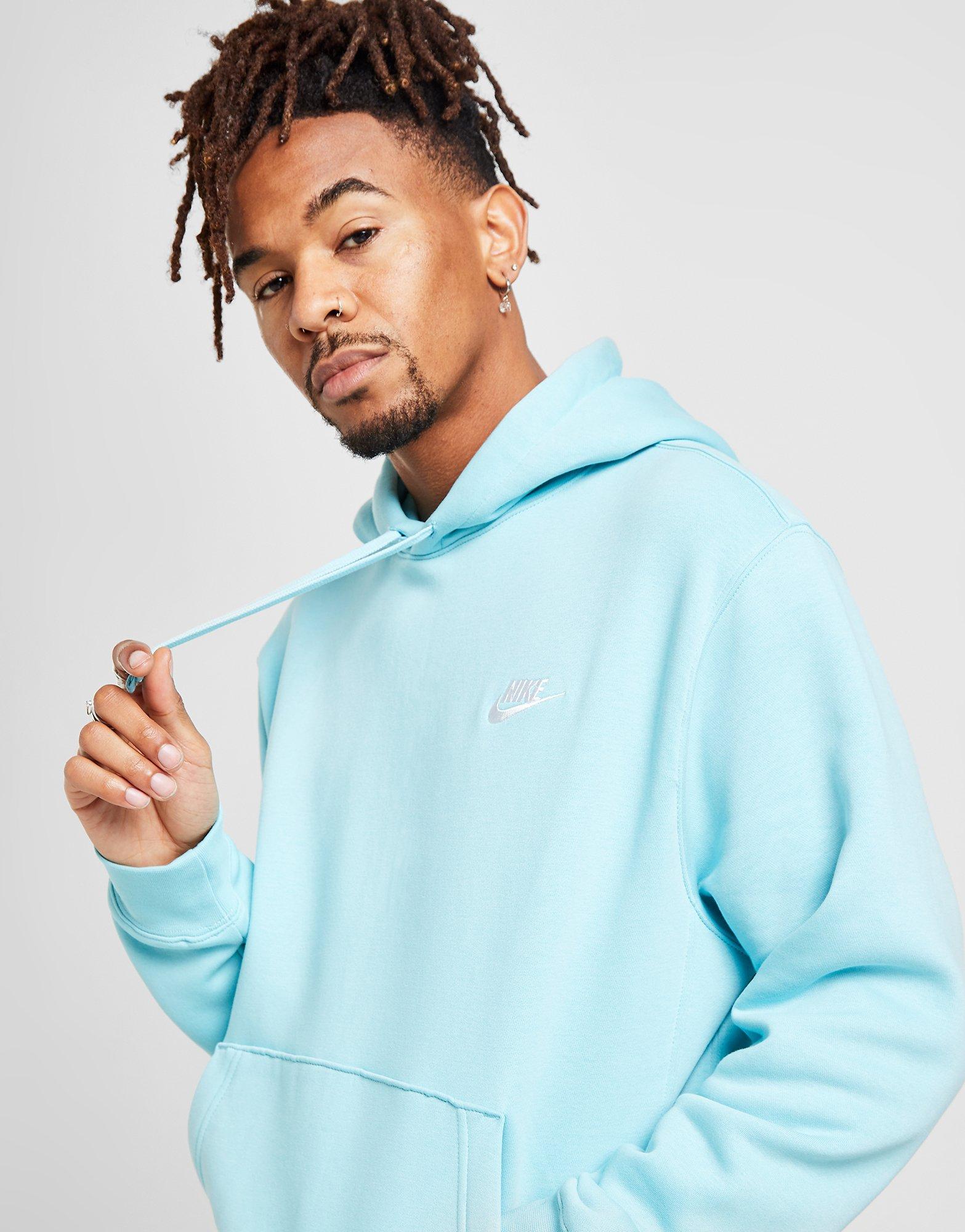 nike foundation overhead hoodie blue