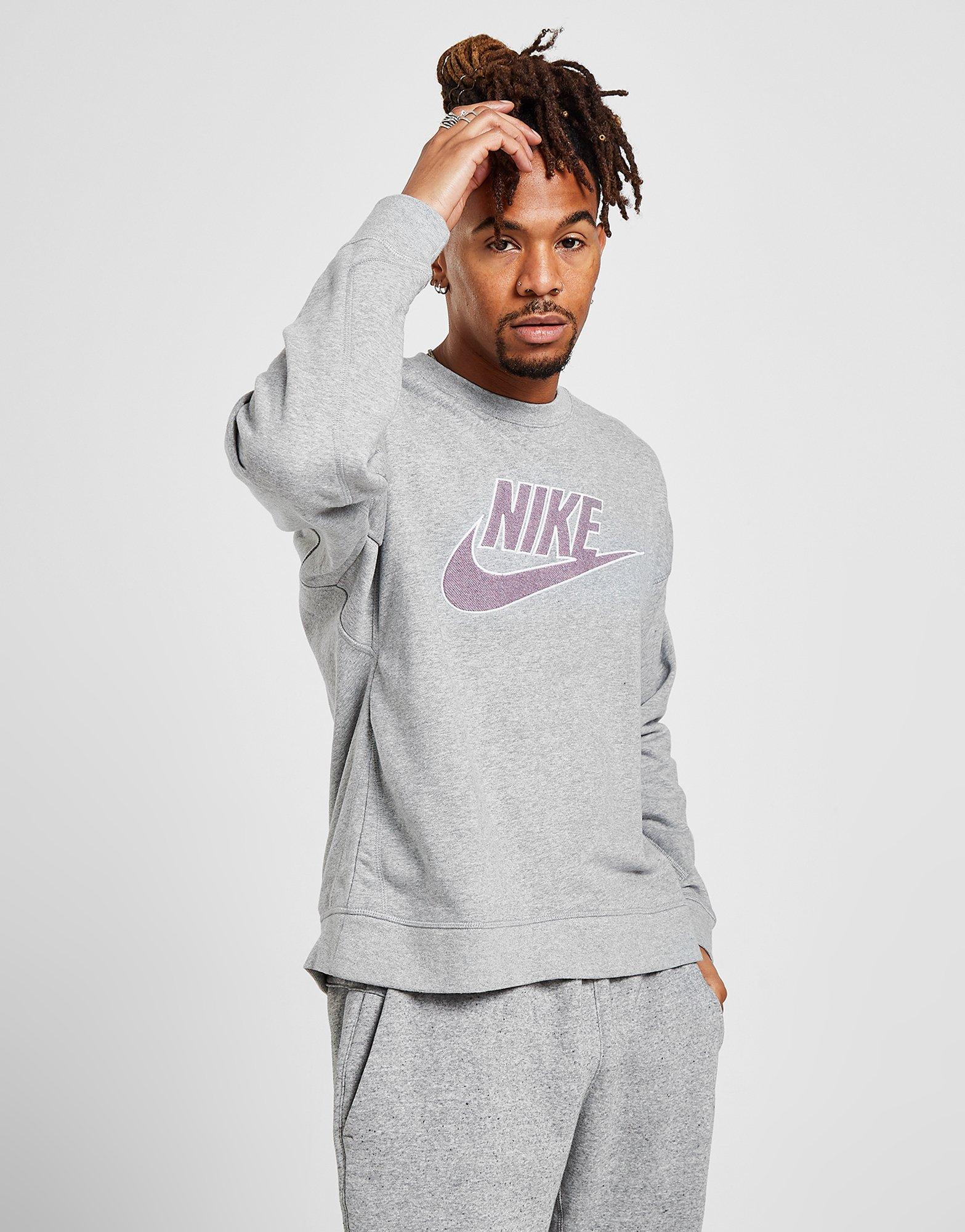 grey nike crew neck sweater