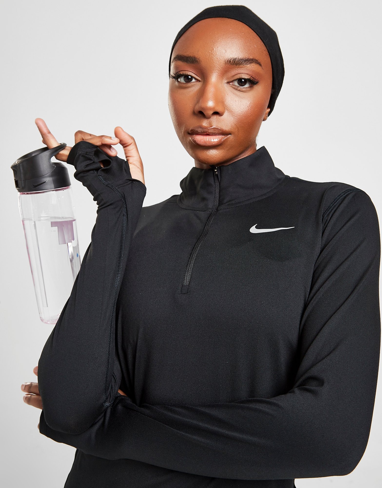 nike running element track jacket in black
