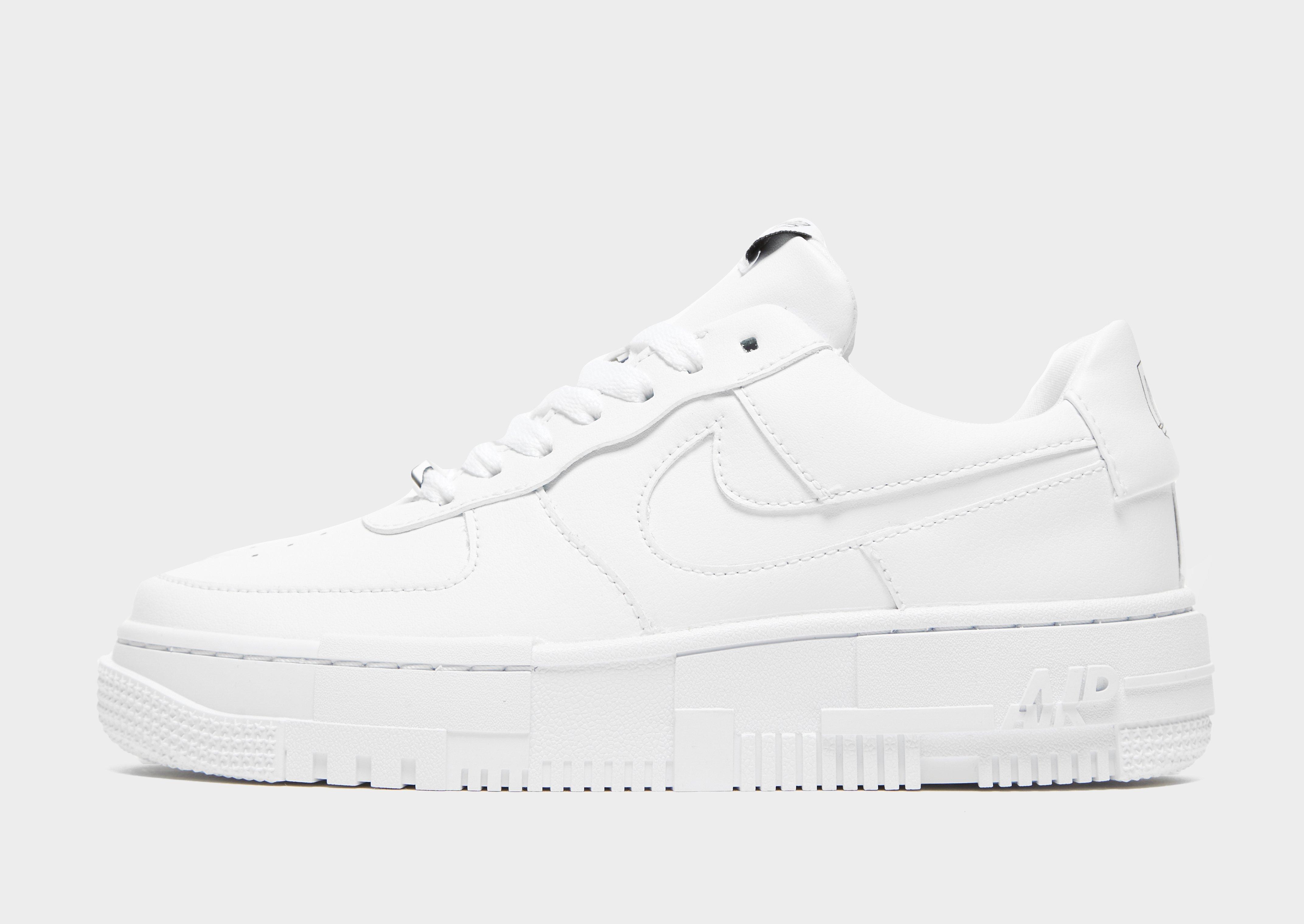 nike all white air force women's