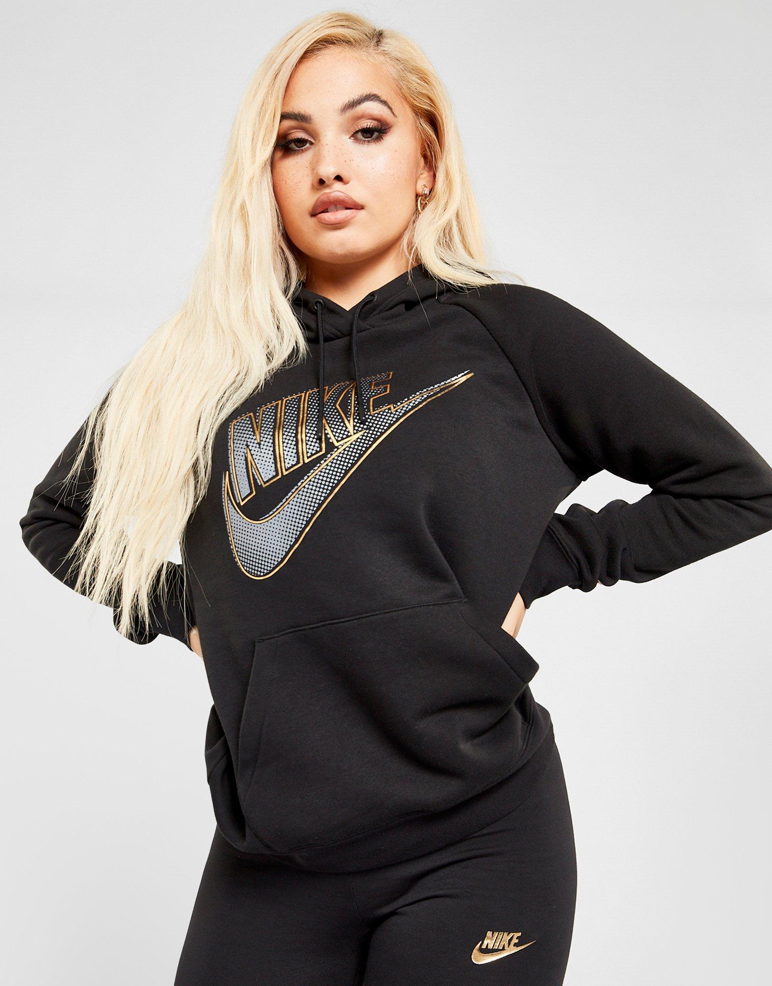 nike metallic hoodie