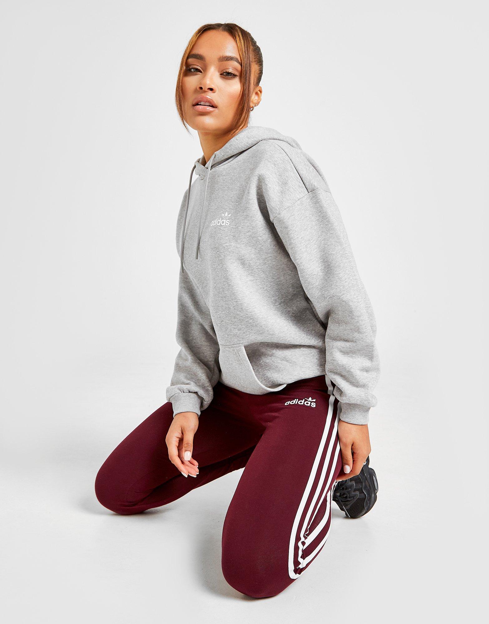 red adidas leggings 3 stripes