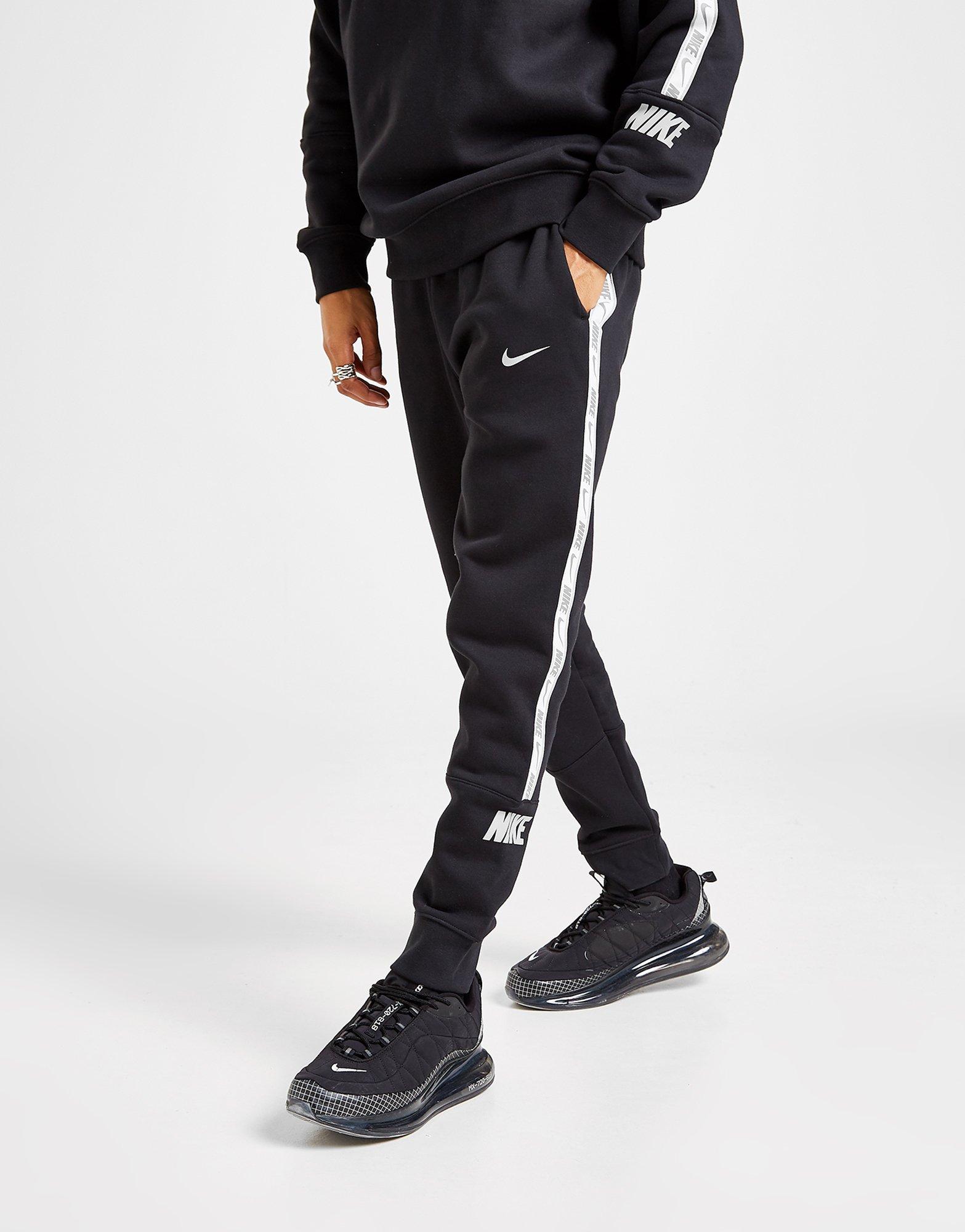 Black Nike Tape Fleece Joggers | JD Sports