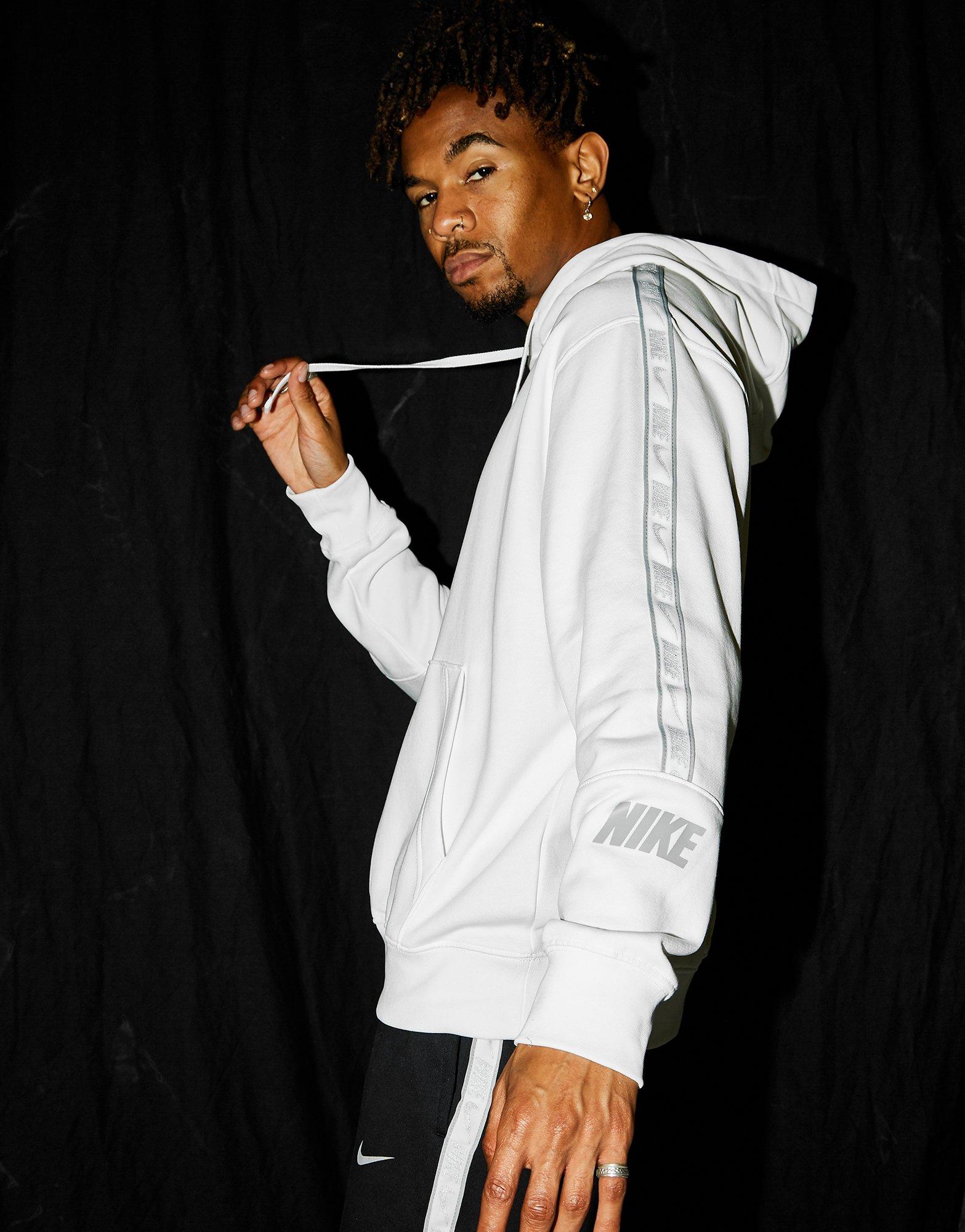 nike tape fleece overhead hoodie black