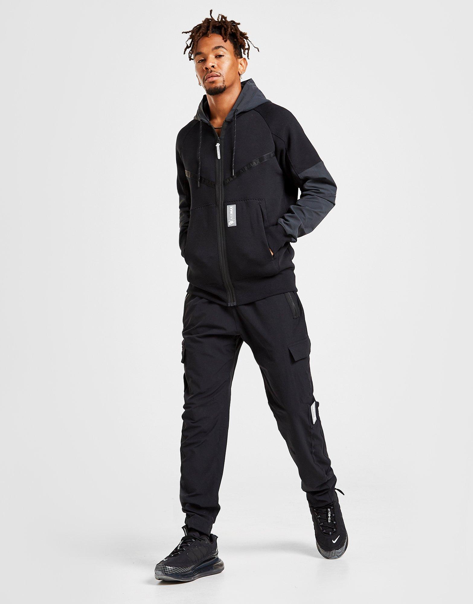 nike air max full zip hoodie black