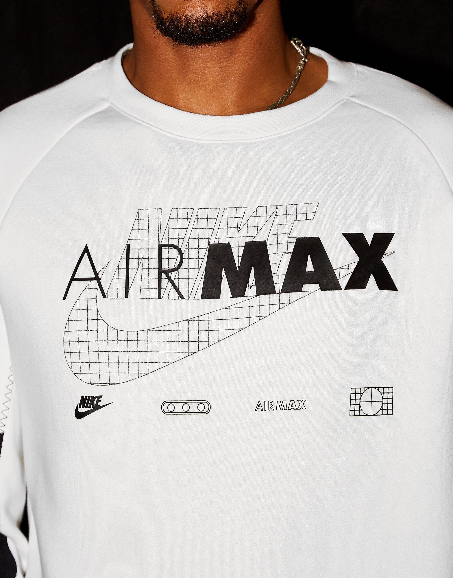 nike white crew neck sweater
