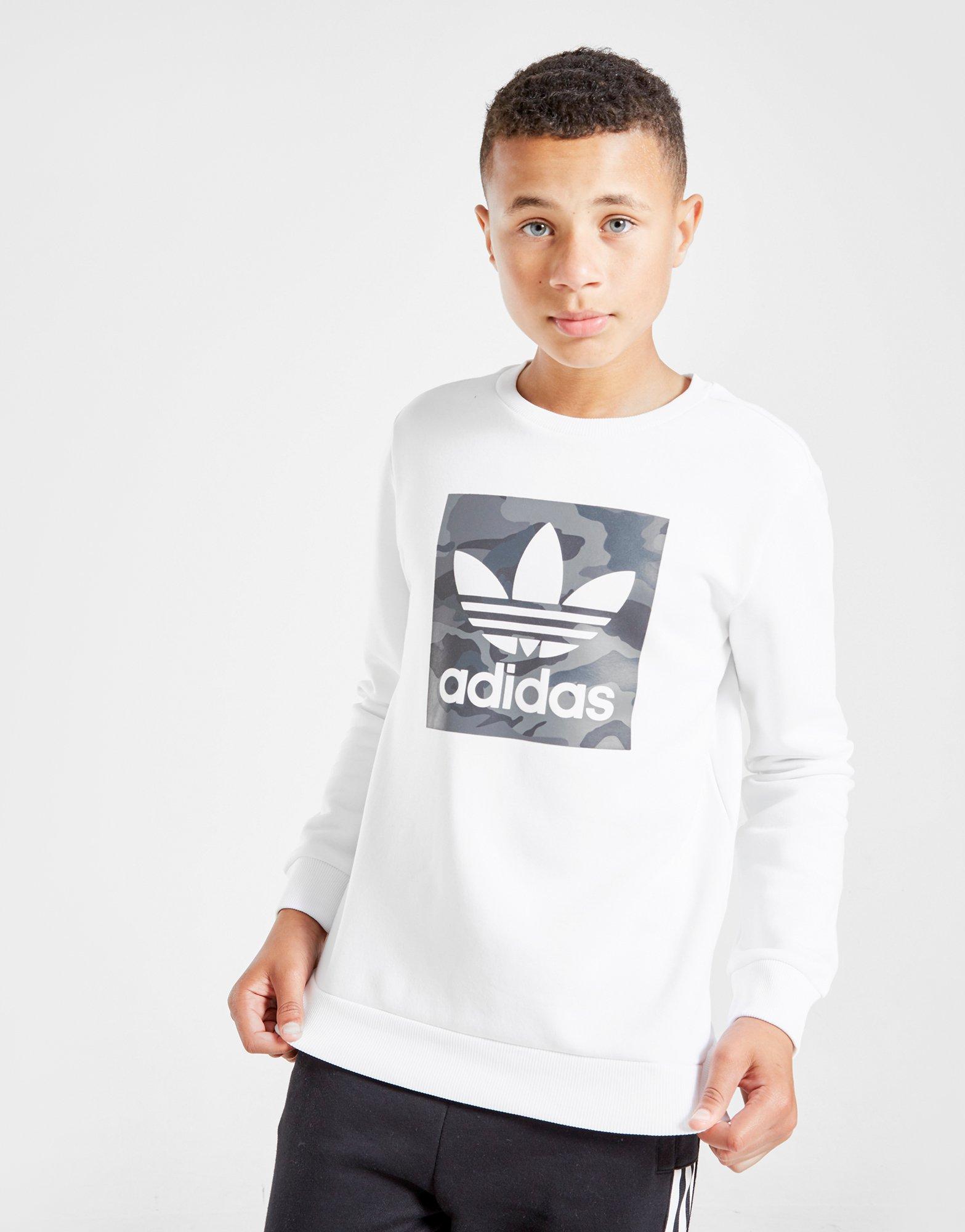 white adidas crew neck
