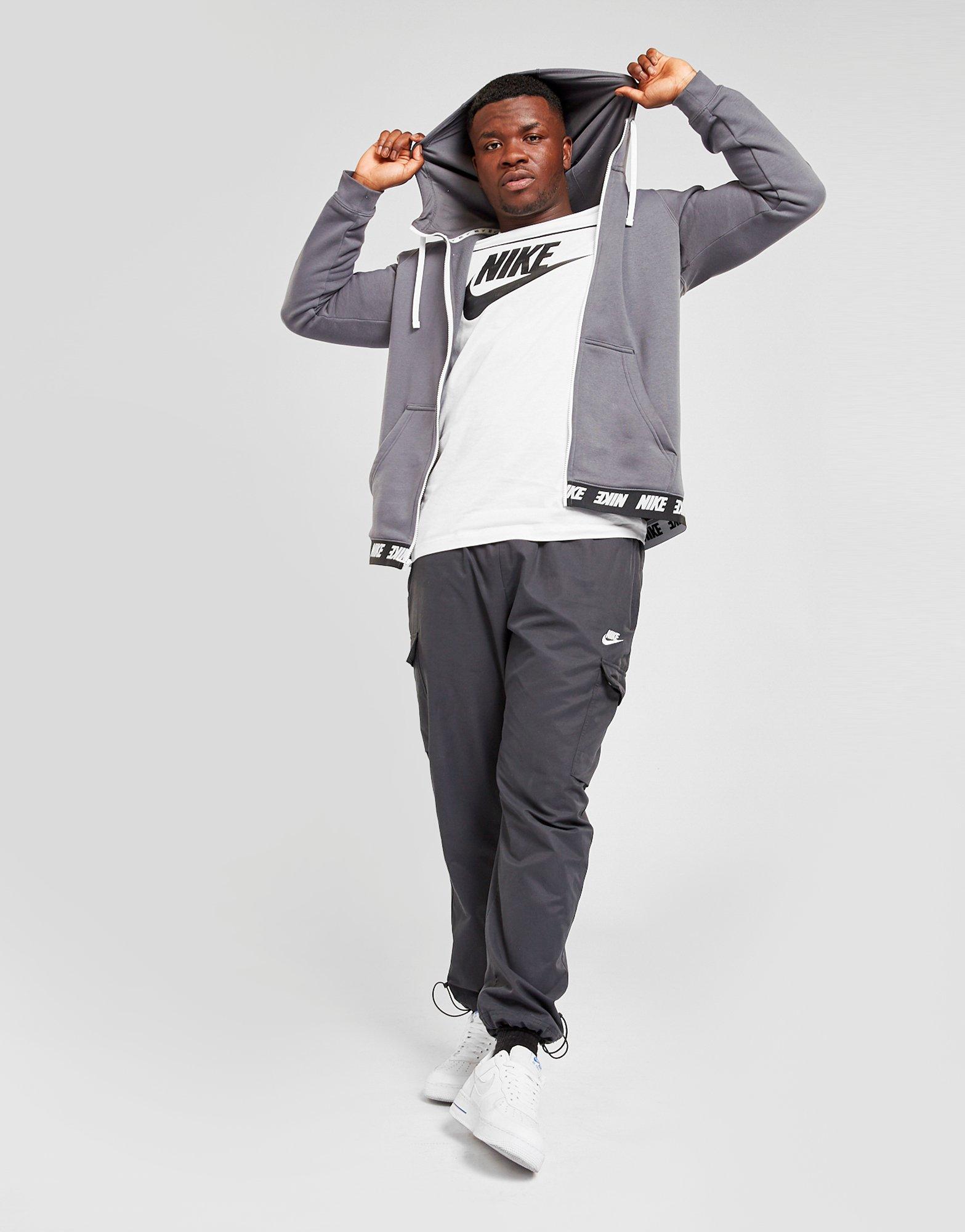 Grey Nike Hybrid Full Zip Hoodie | JD 