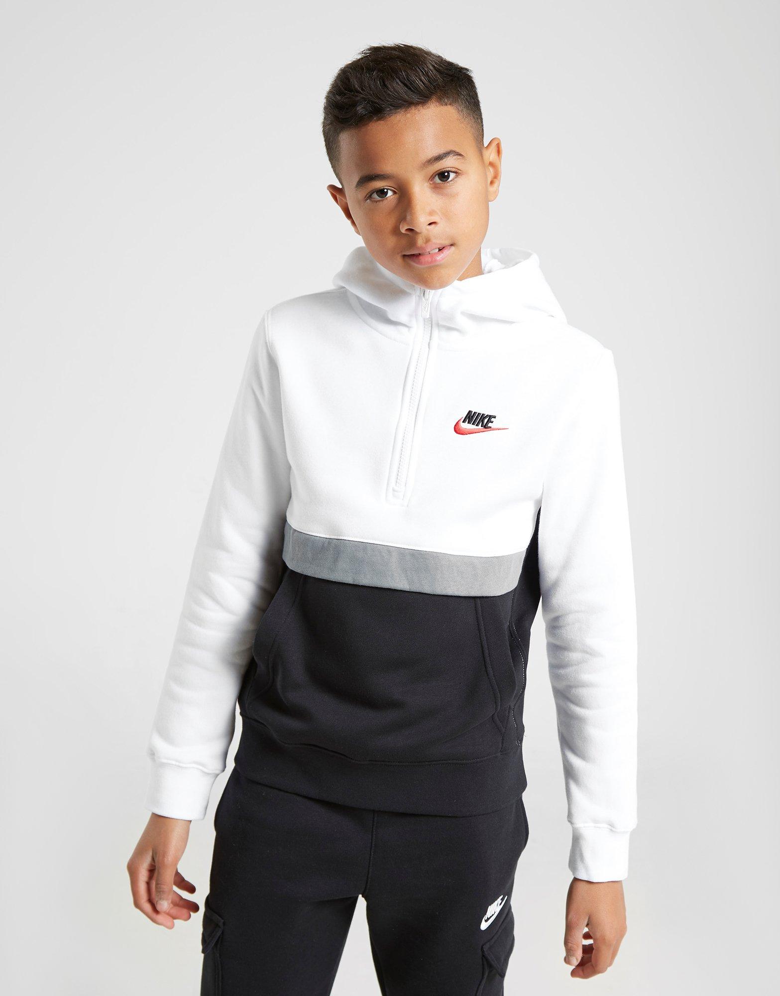 nike white hoodie junior