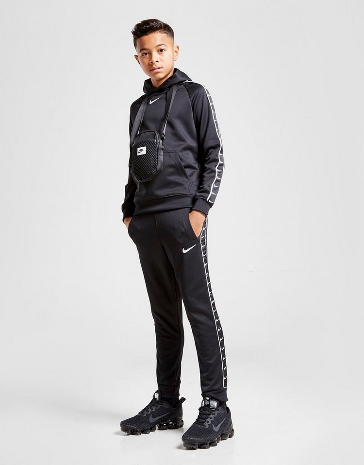 Black Nike Tape Poly Overhead Hoodie Junior | JD Sports