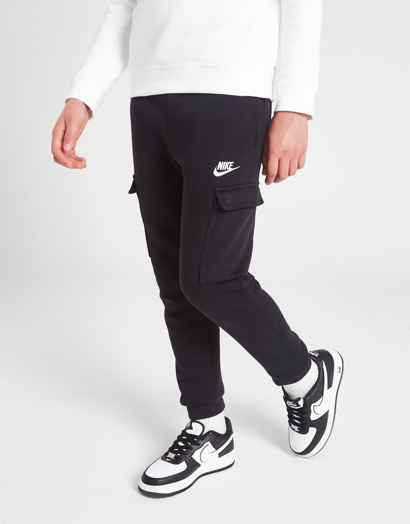 Black Nike Club Fleece Cargo Joggers 