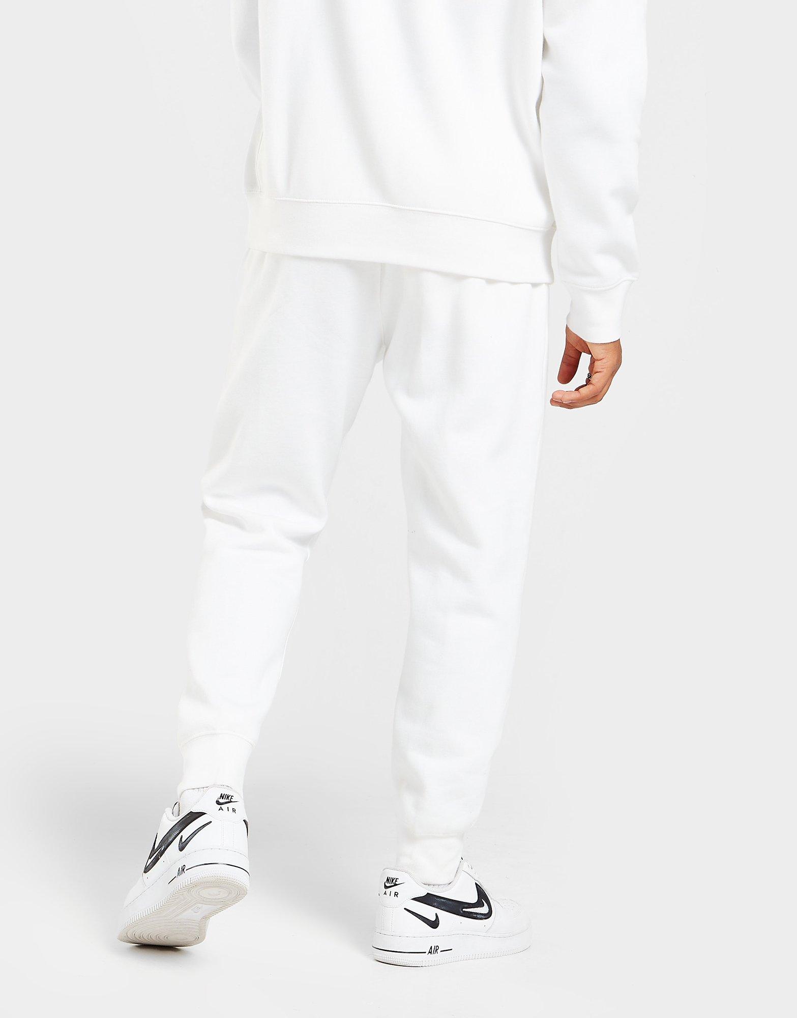 All white discount nike joggers