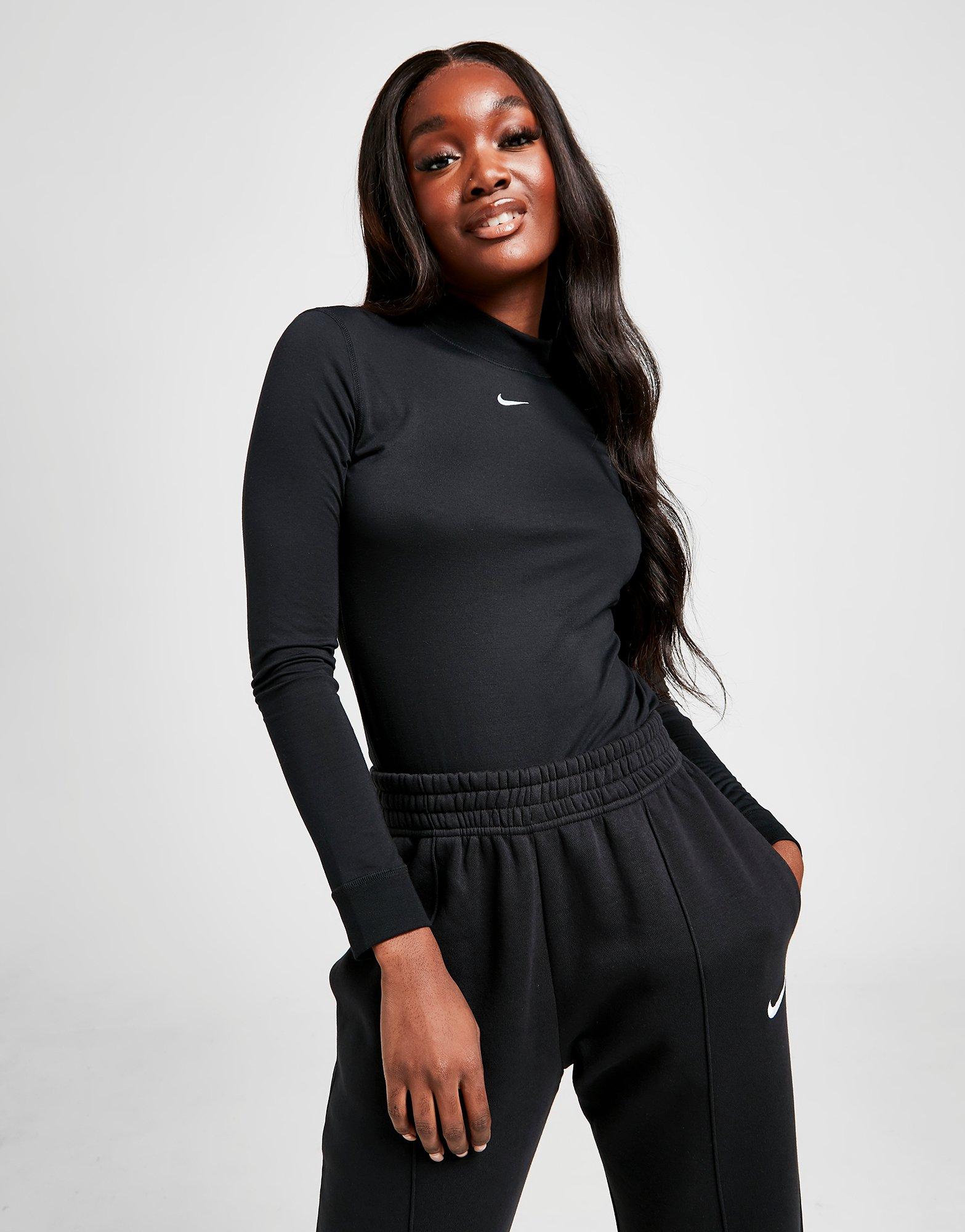 nike essential mock neck long sleeve tee