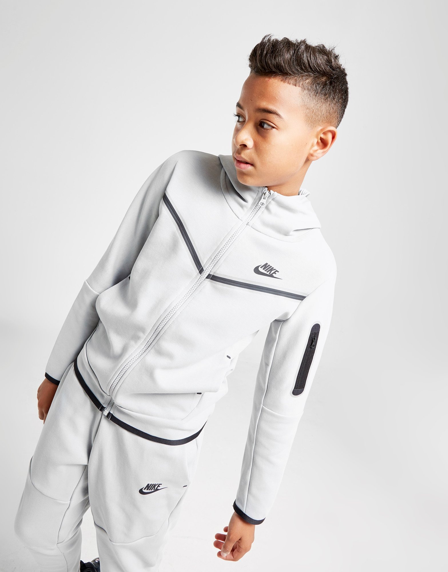 Grey Nike Tech Fleece Hoodie Junior Jd Sports