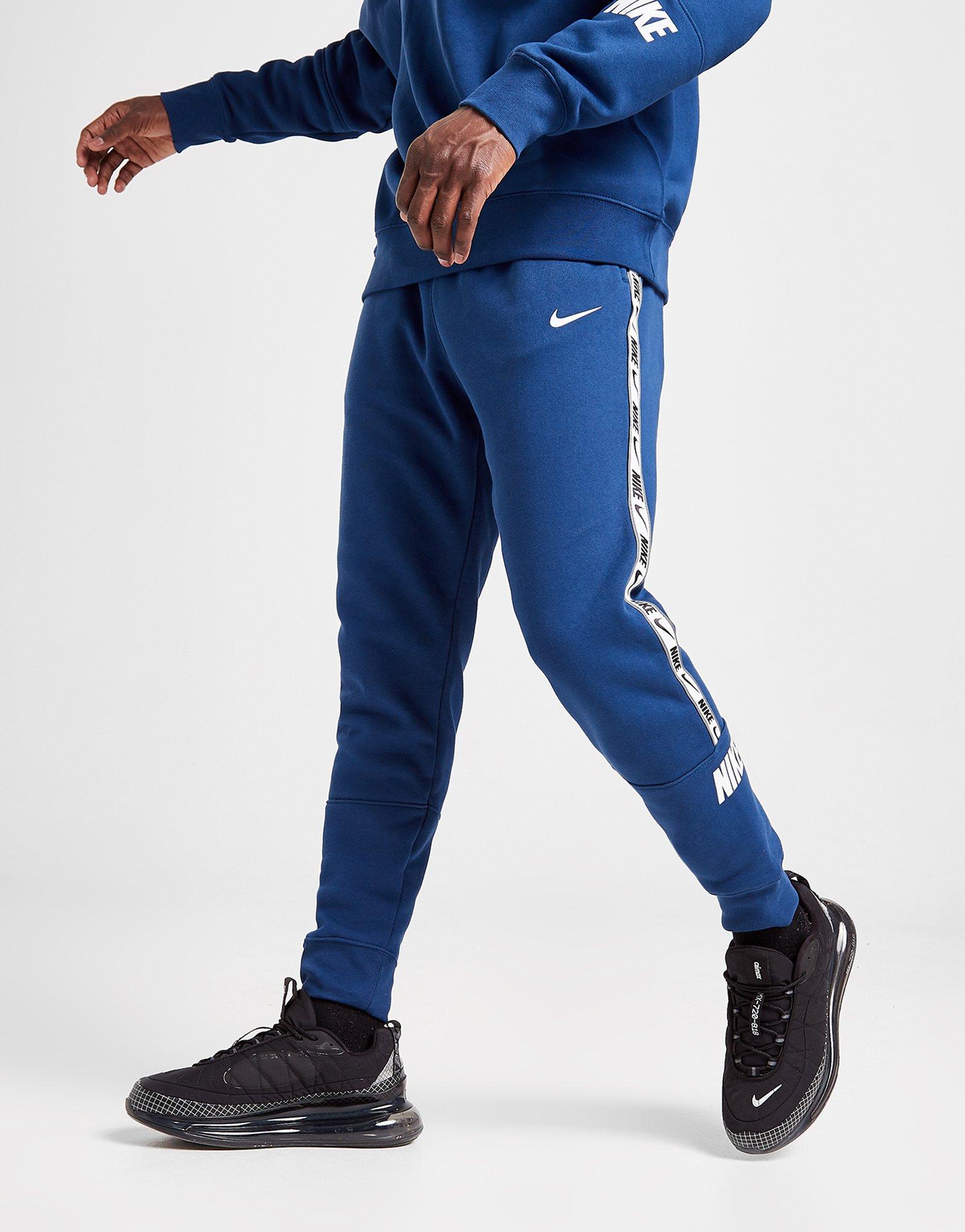 Blue Nike Tape Fleece Joggers | JD Sports