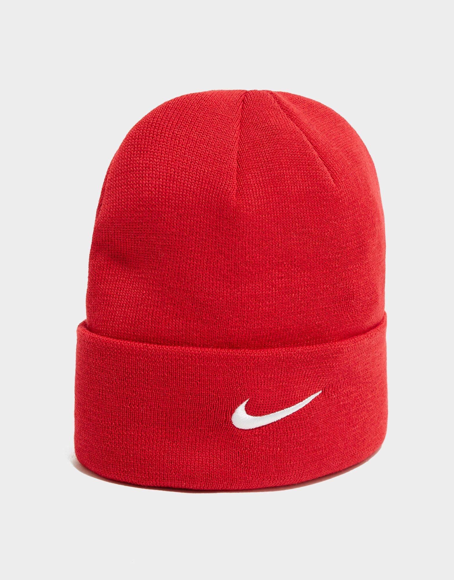 red nike beanie hat