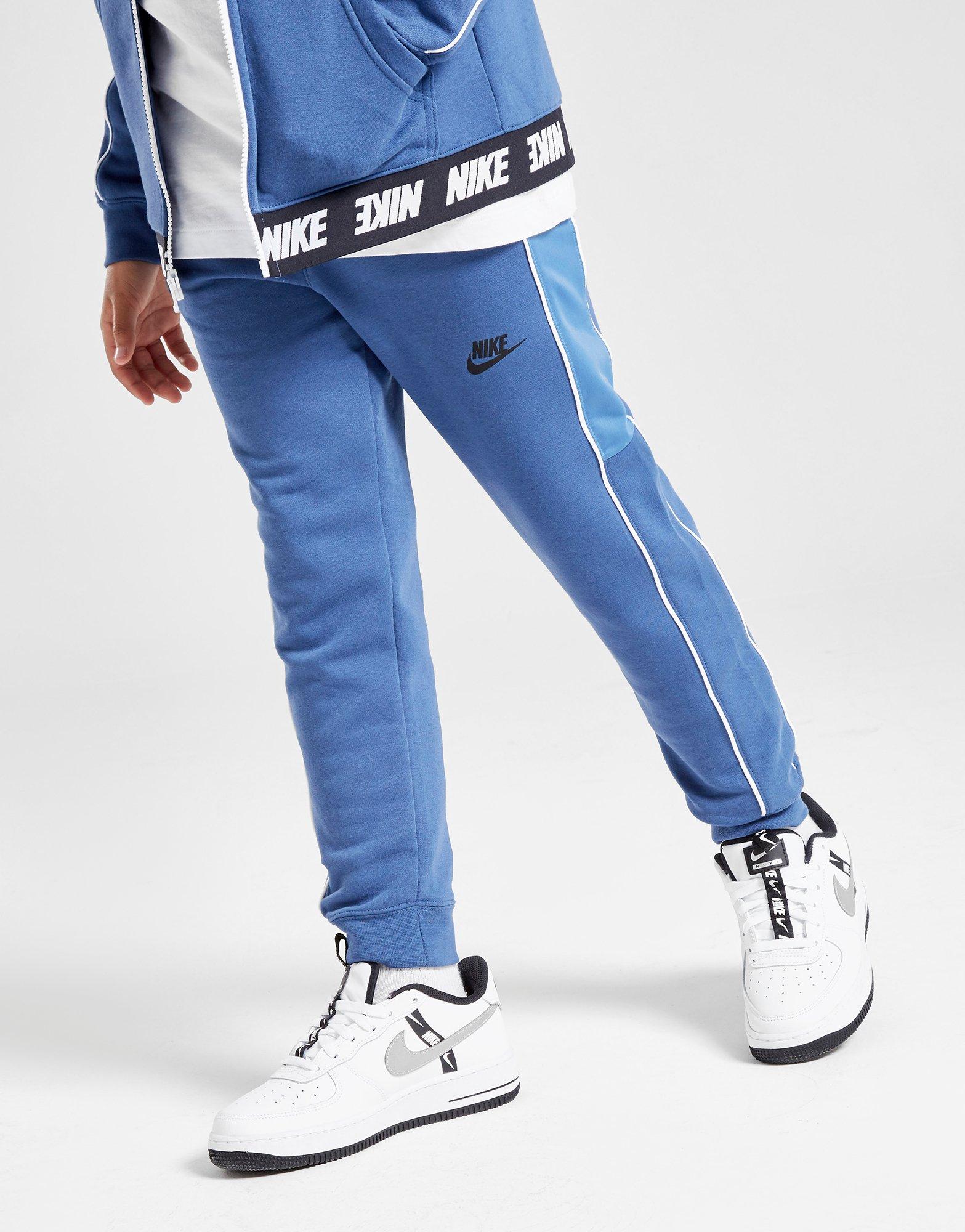 nike hybrid fleece joggers blue